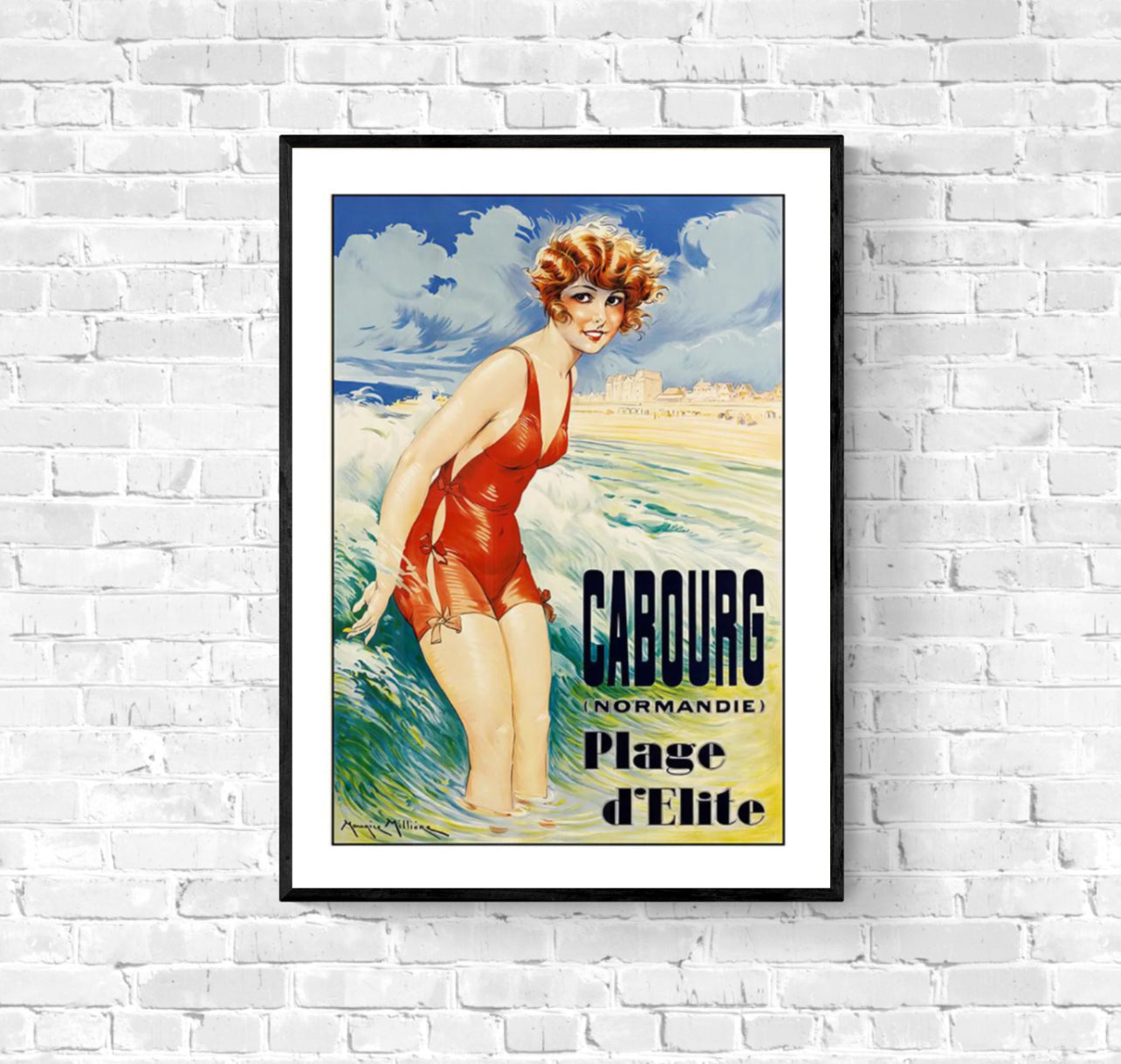 Affiche Cabourg plage