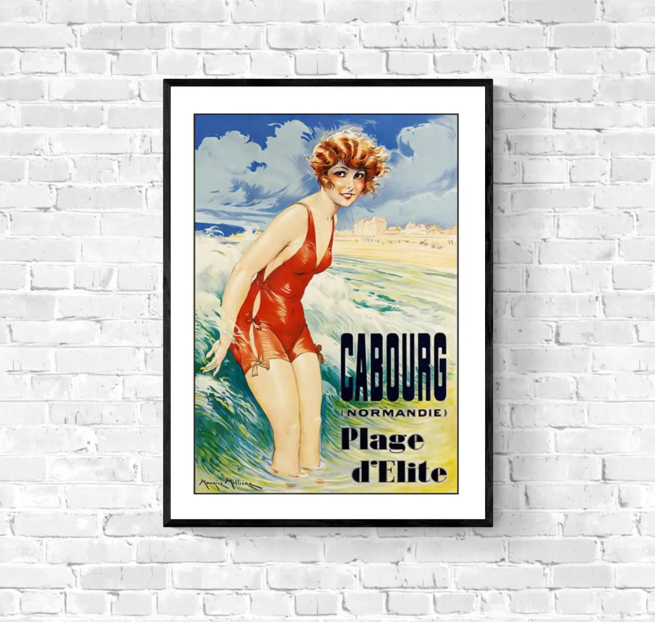 Affiche Cabourg plage affichevintagefrance