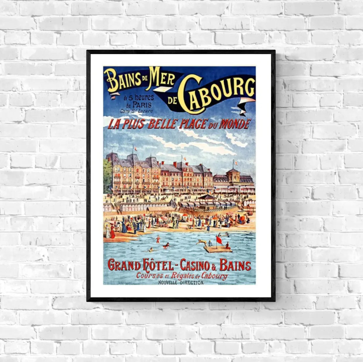 Affiche Bains de Mer de Cabourg affichevintagefrance