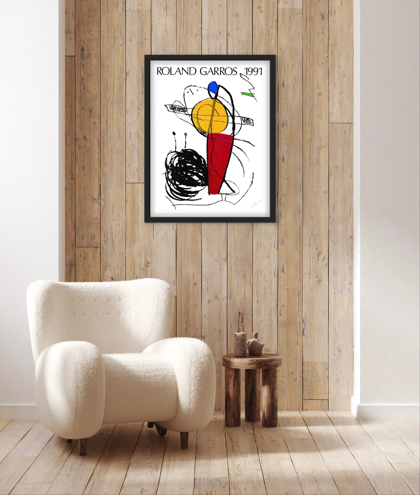 Affiche Tennis Roland Garros 1991 affichevintagefrance