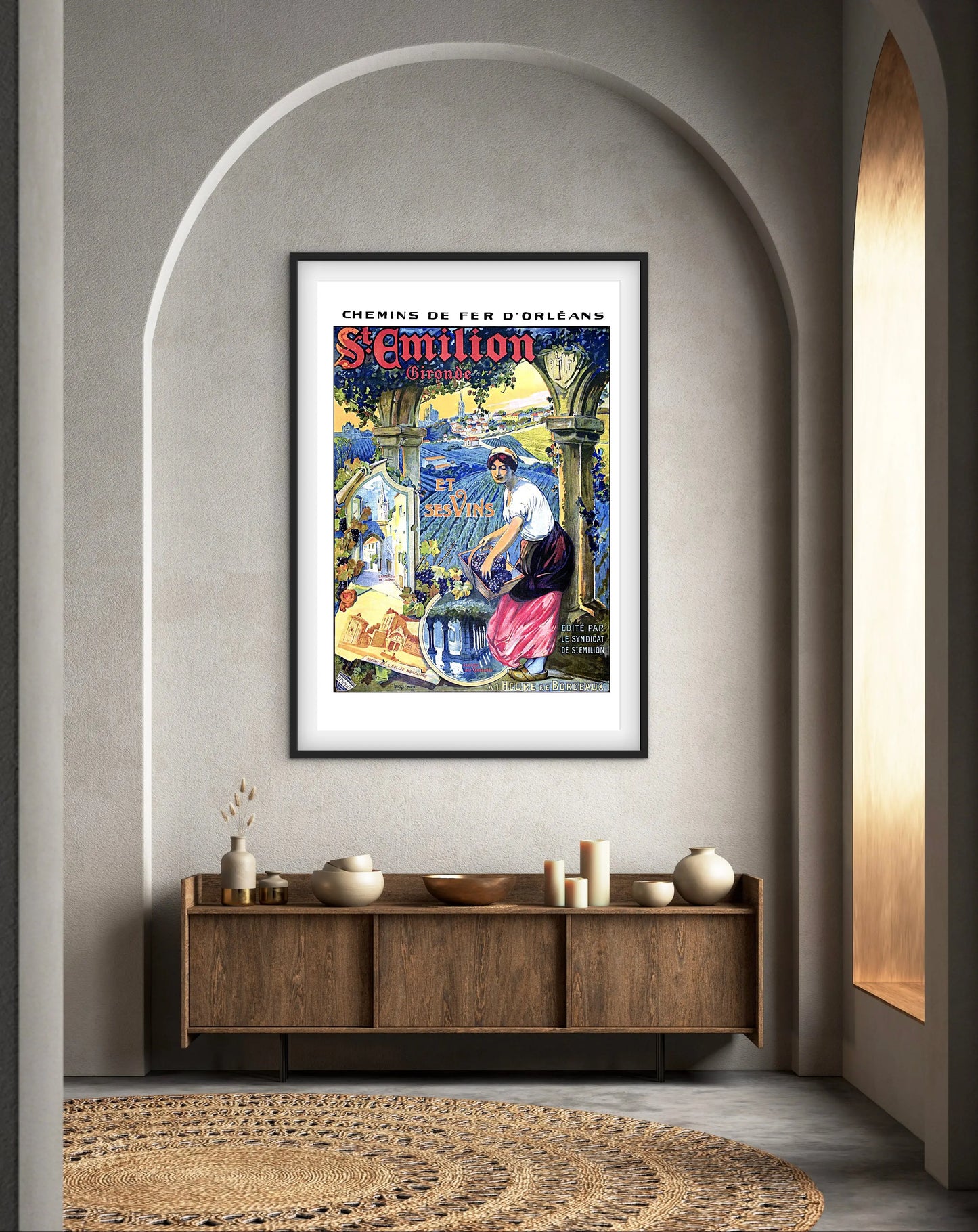 Affiche St Emilion et ses Vins Gironde affichevintagefrance