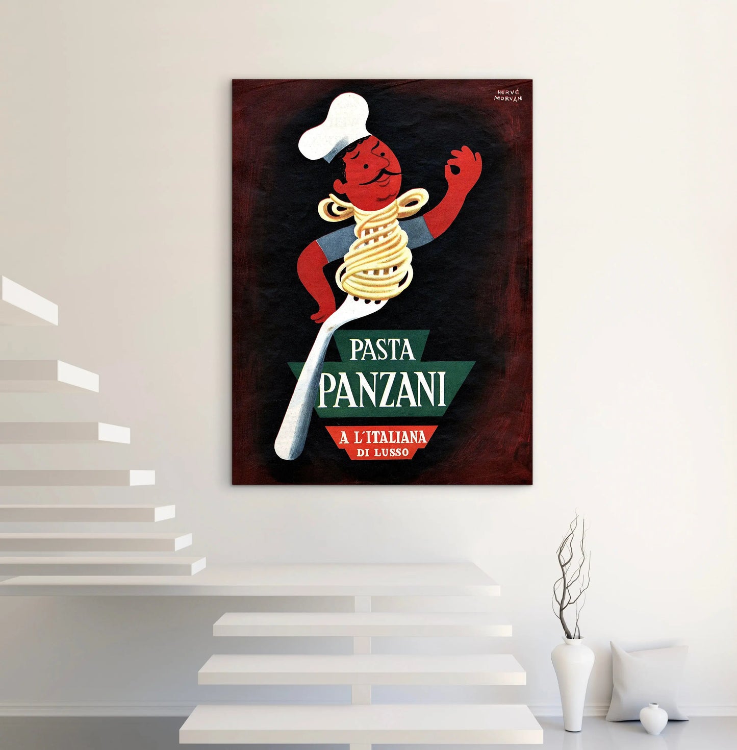 Affiche Pasta Panzani à l’Italiana di Lussso pâte Panzani Pub affichevintagefrance