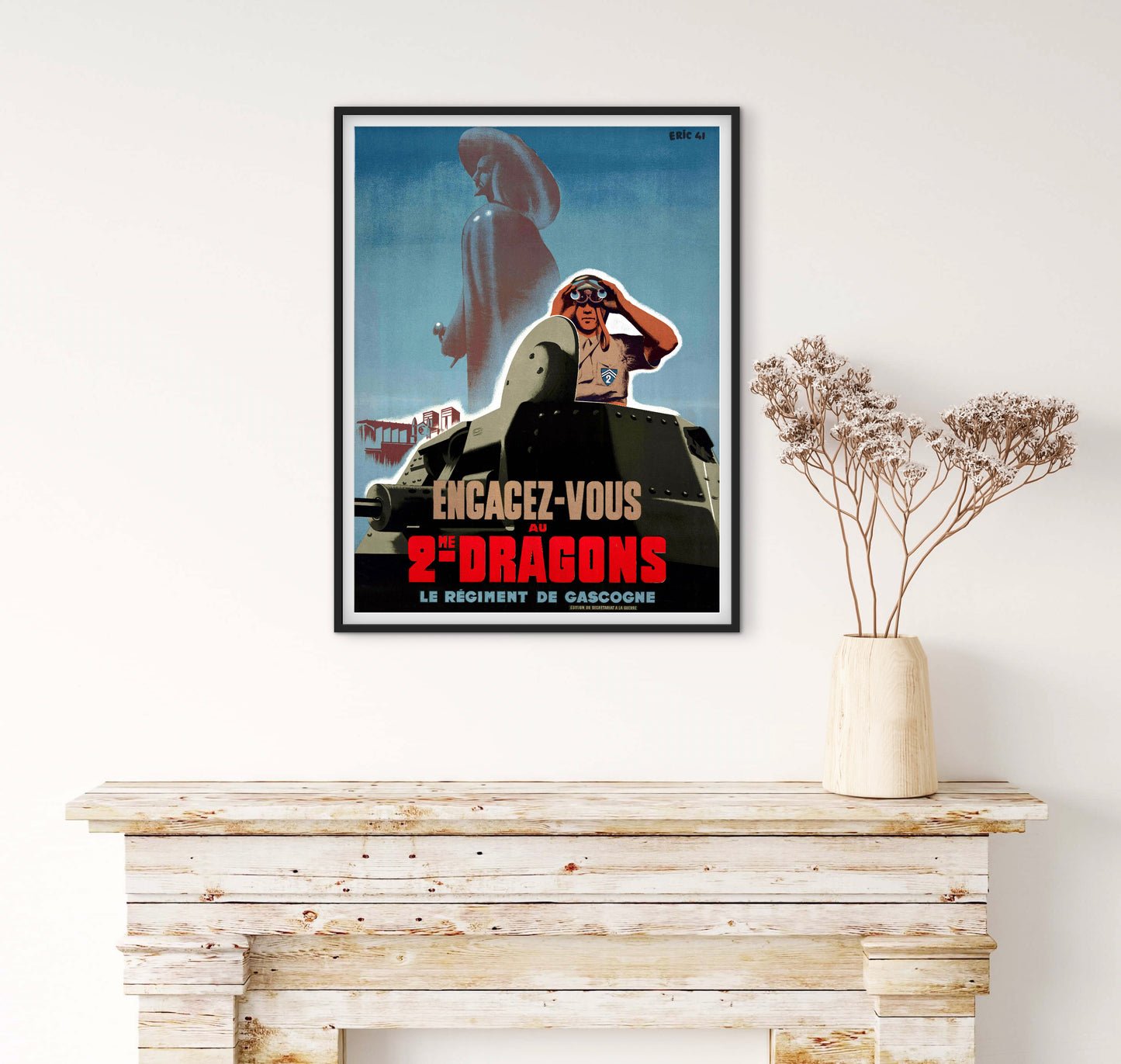 Affiche de recrutement de l'Armée de Vichy - 2e dragons, le régiment de Gasgogne