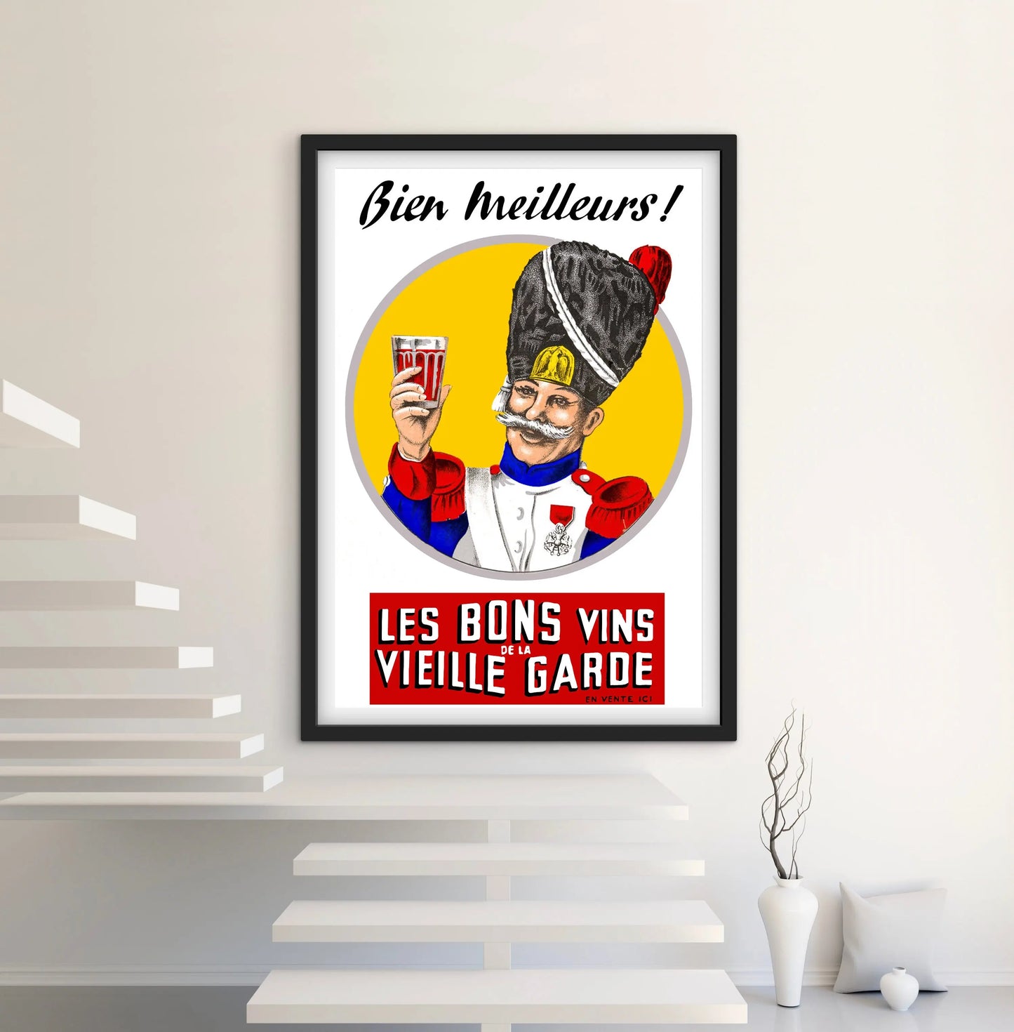 Affiche le bons vins de la vieille garde affichevintagefrance