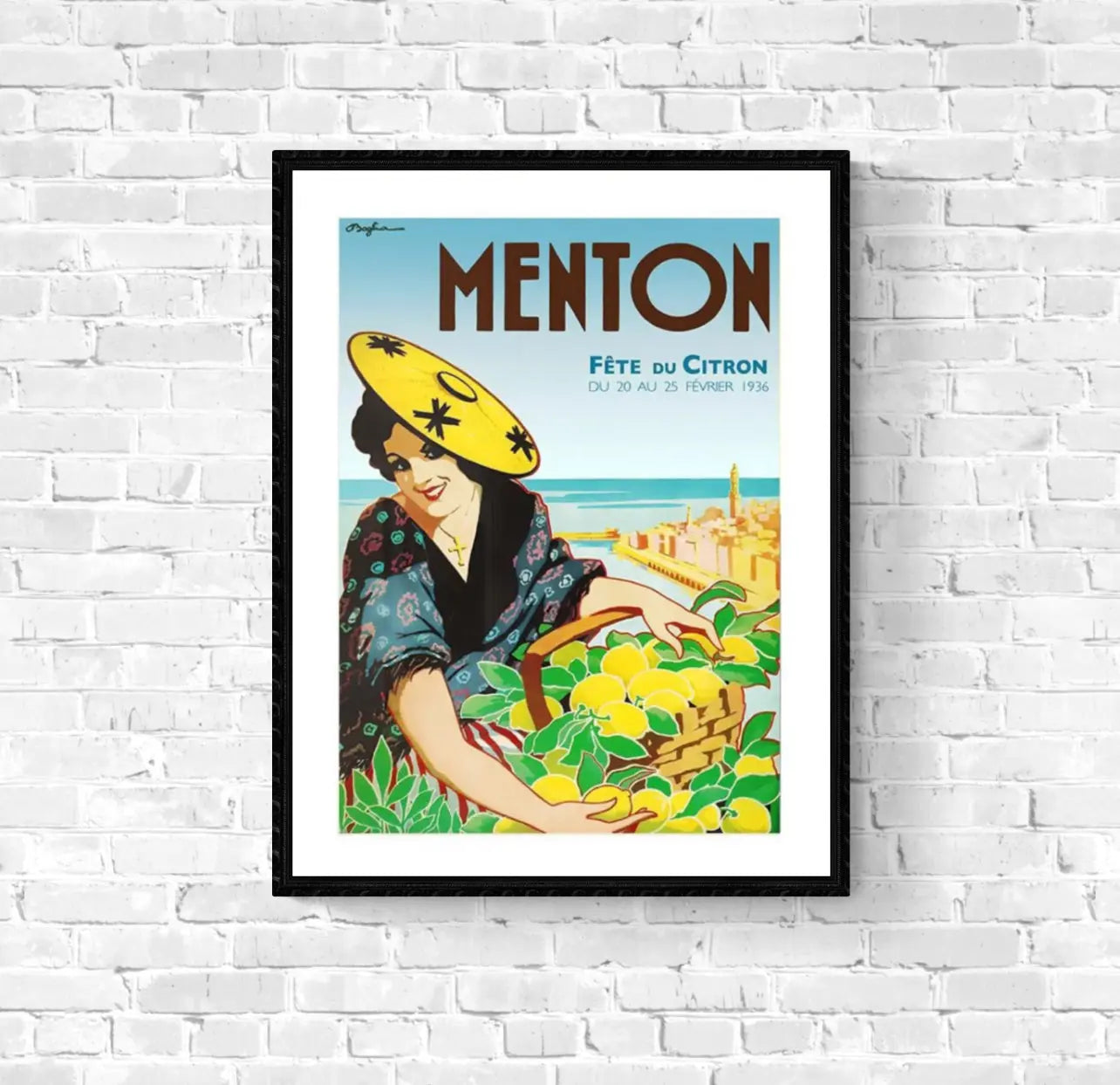 Affiche Menton fête du citron affichevintagefrance