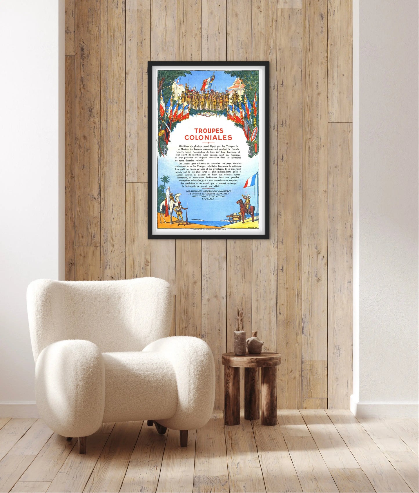 Affiche Engagez vous dans la troupes coloniales affichevintagefrance