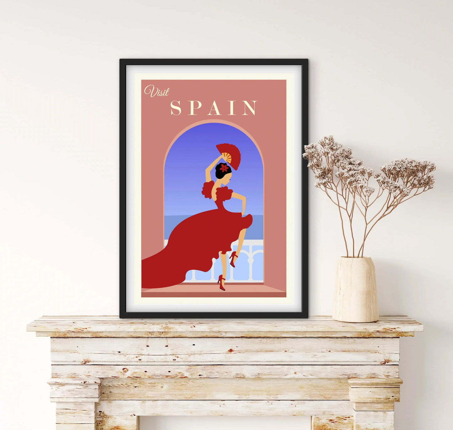 Affiche Espagne voyage danseuse flamenco affichevintagefrance