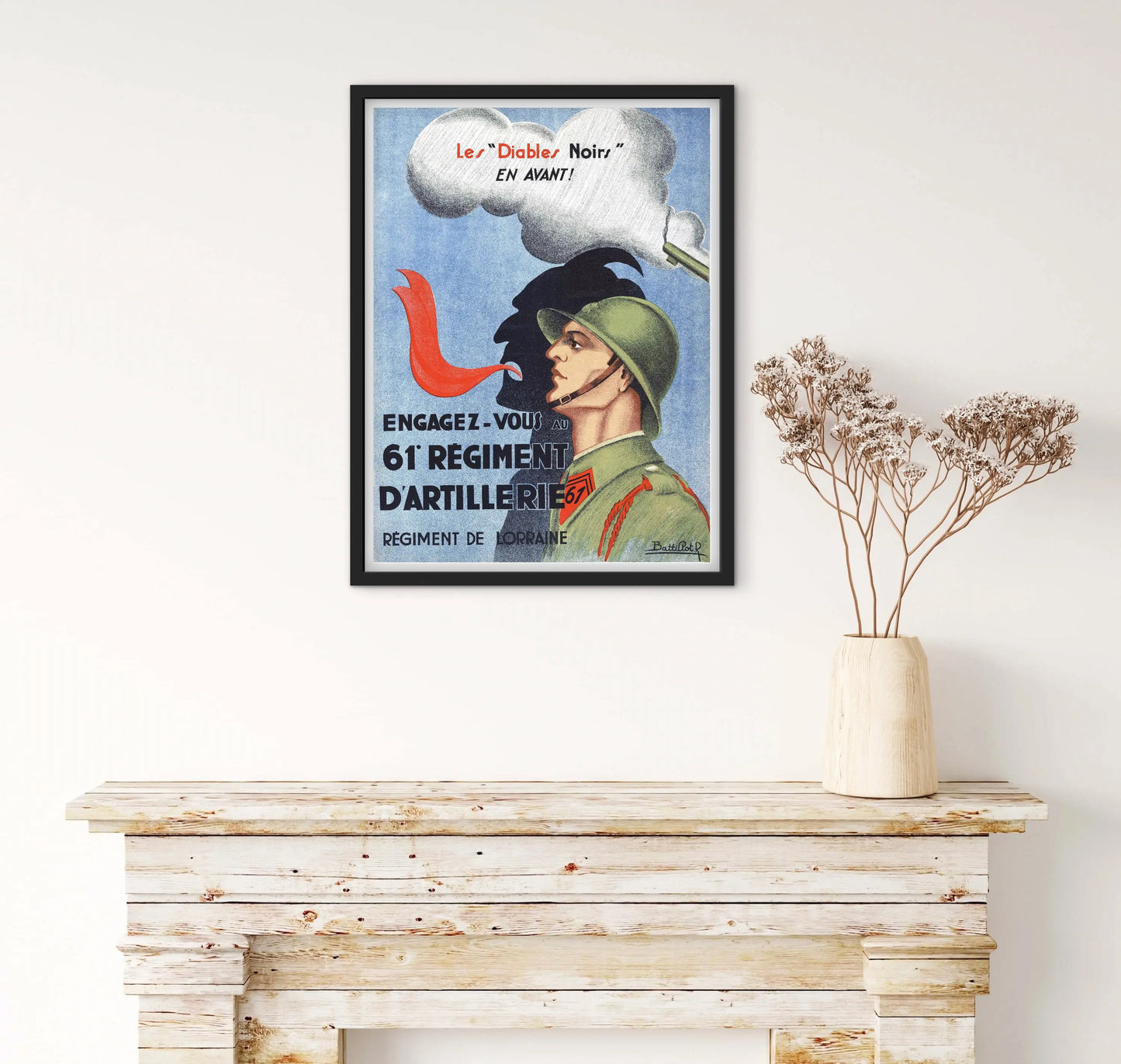 Affiche recrutement 61e régiment d'artillerie affichevintagefrance