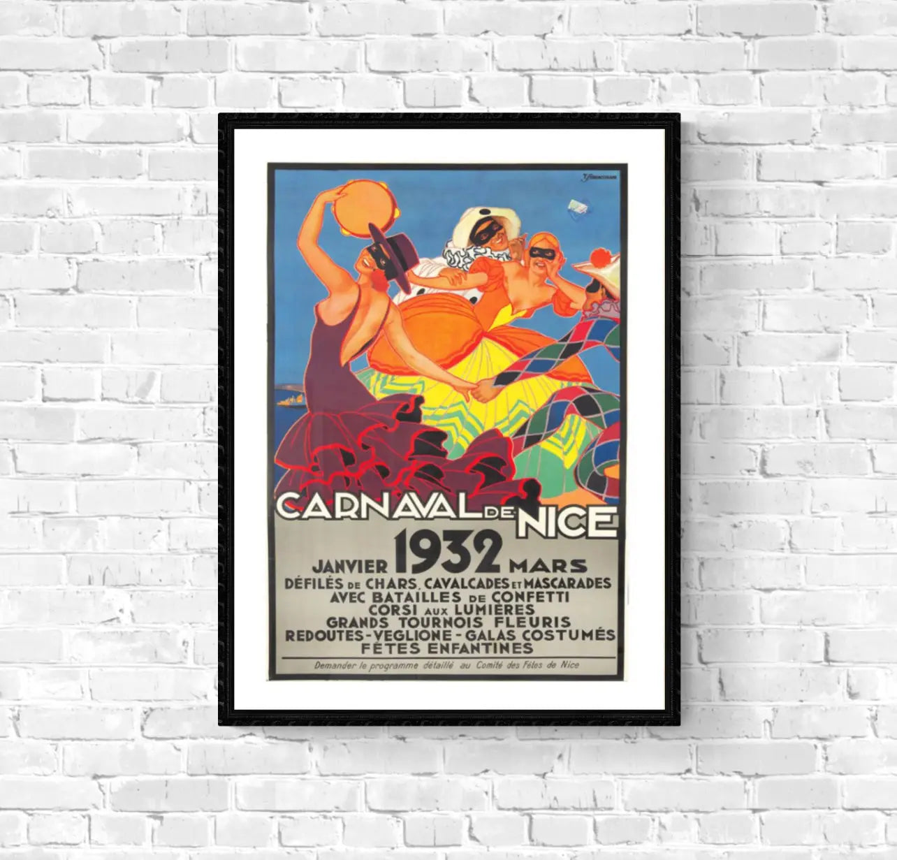 Carnaval de Nice 1932 affichevintagefrance