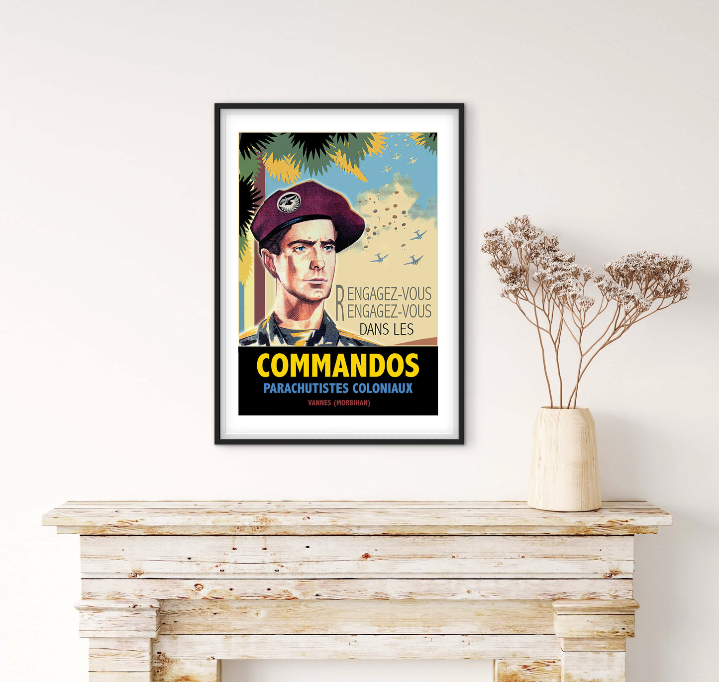 Affiche Commandos Parachutistes coloniaux