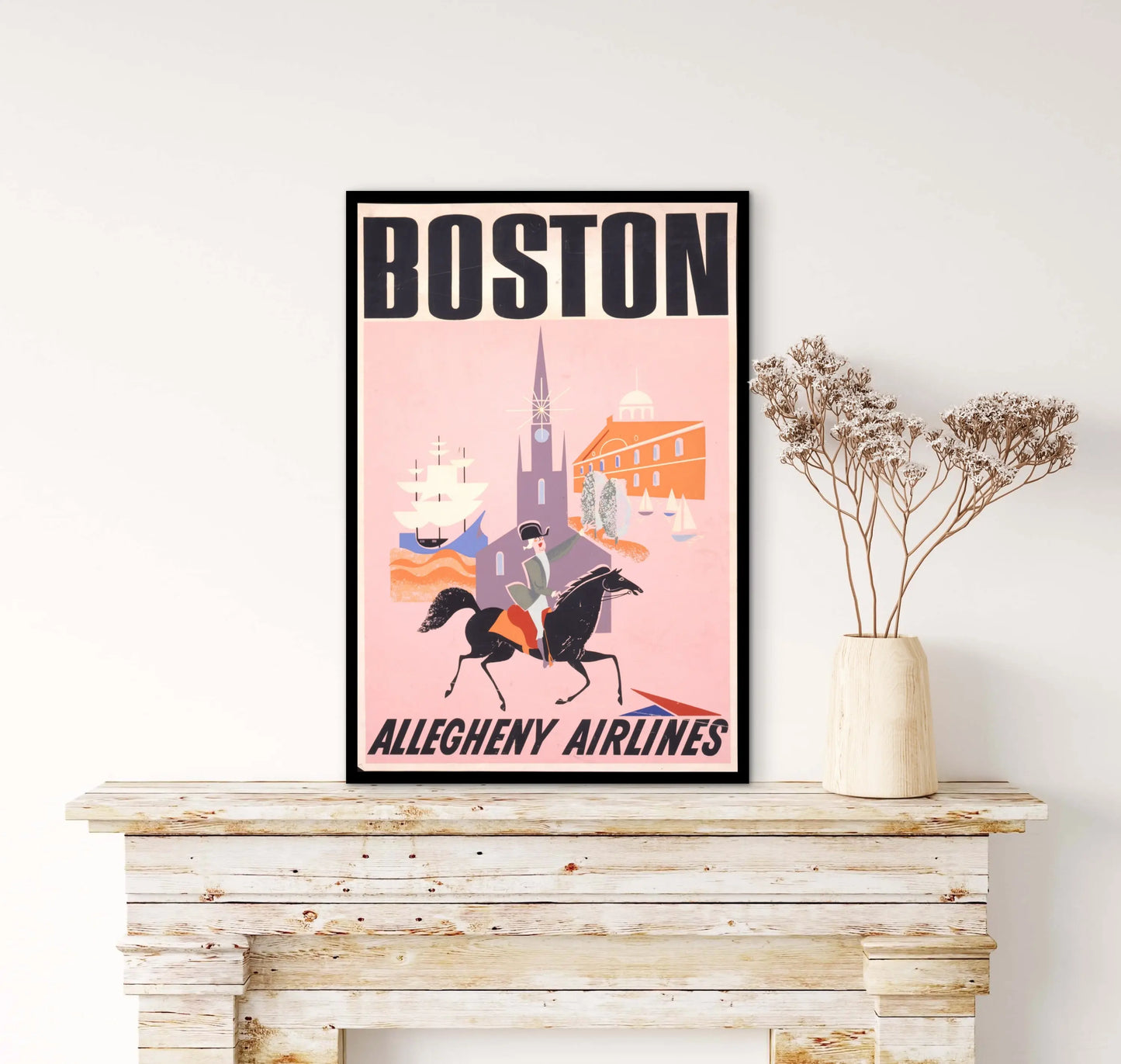Affiche Boston Airlines affichevintagefrance