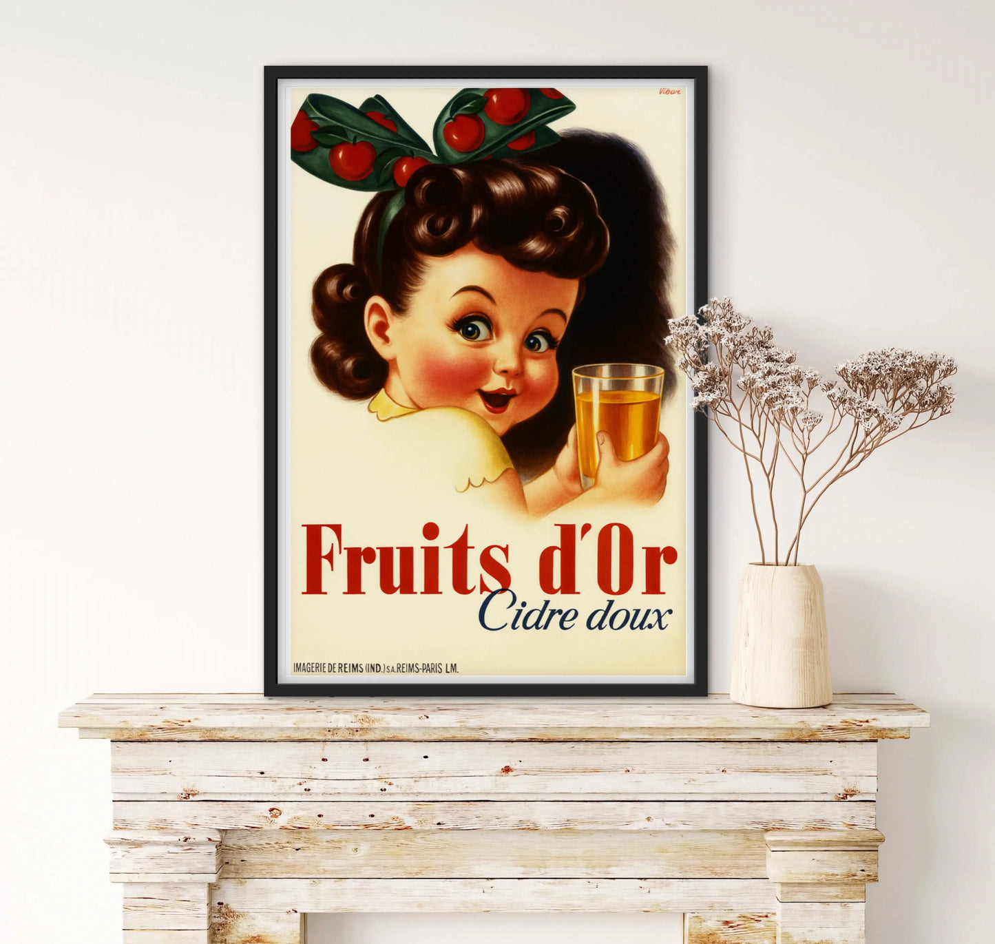 Affiche Cidre « fruits d’or » affichevintagefrance