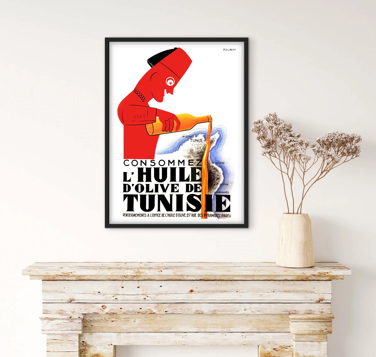 Affiche Huile d’Olive Tunisie affichevintagefrance