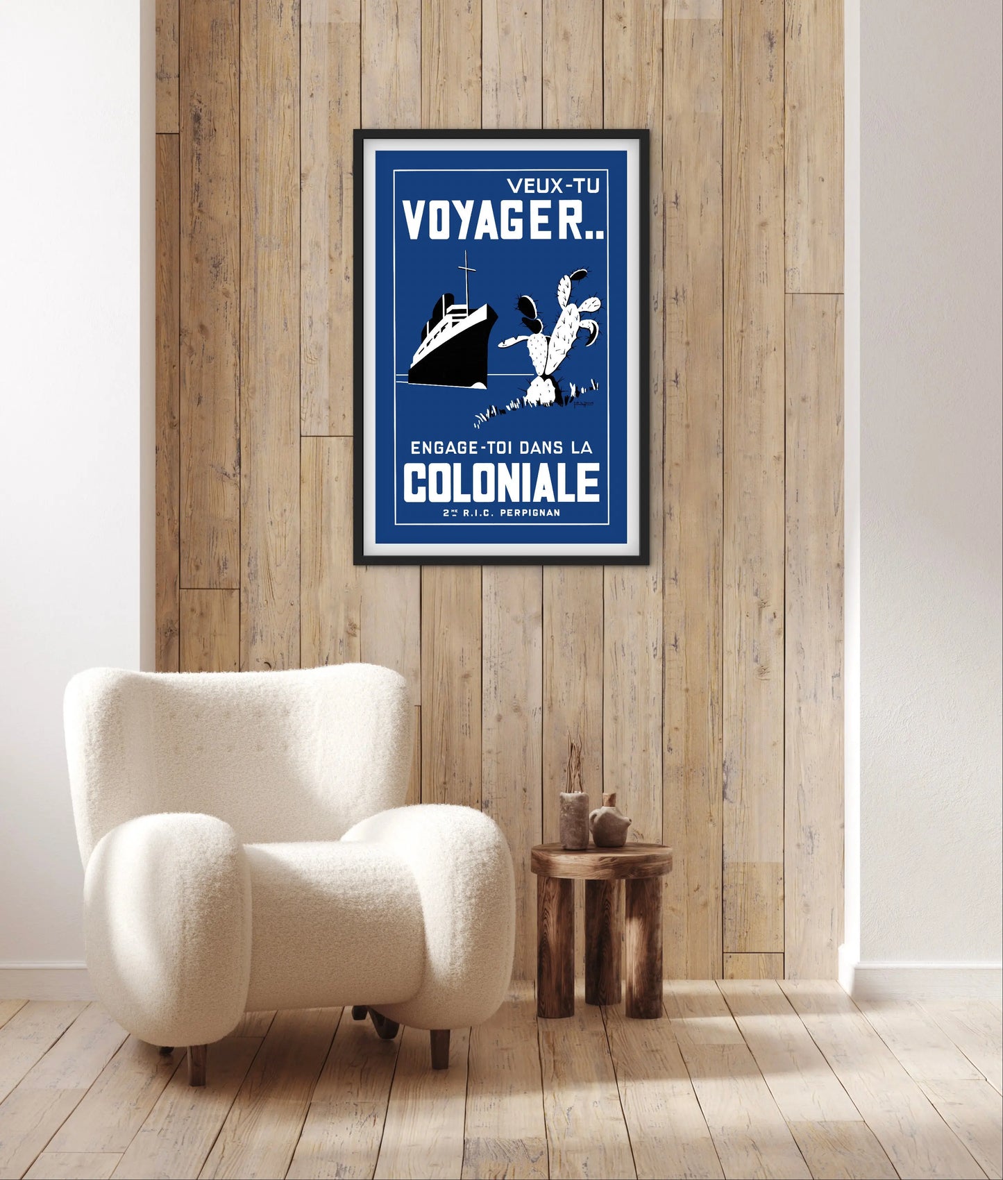 Affiche recrutement Engagez vous dans la troupes coloniales affichevintagefrance