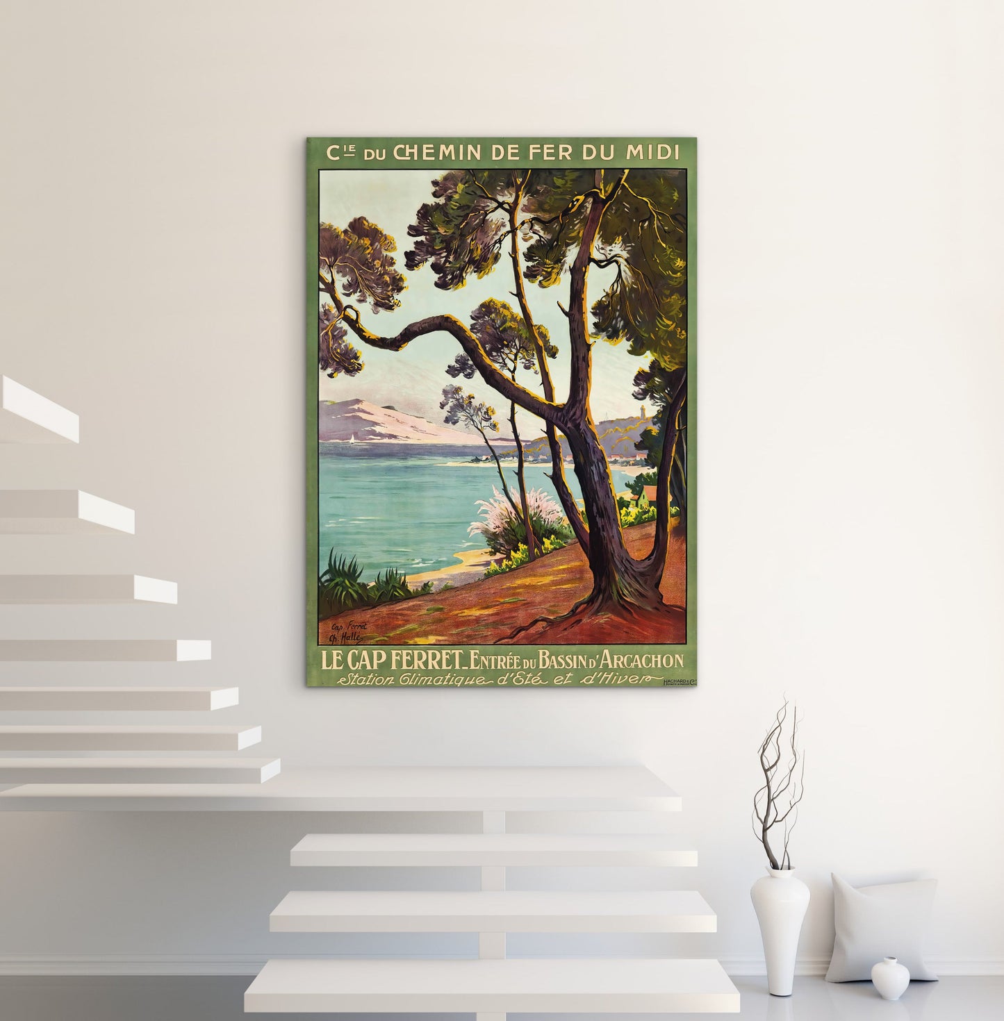 Affiche Le Cap ferret entrée du bassin d’Arcachon station climatique d’été et d’hiver affichevintagefrance