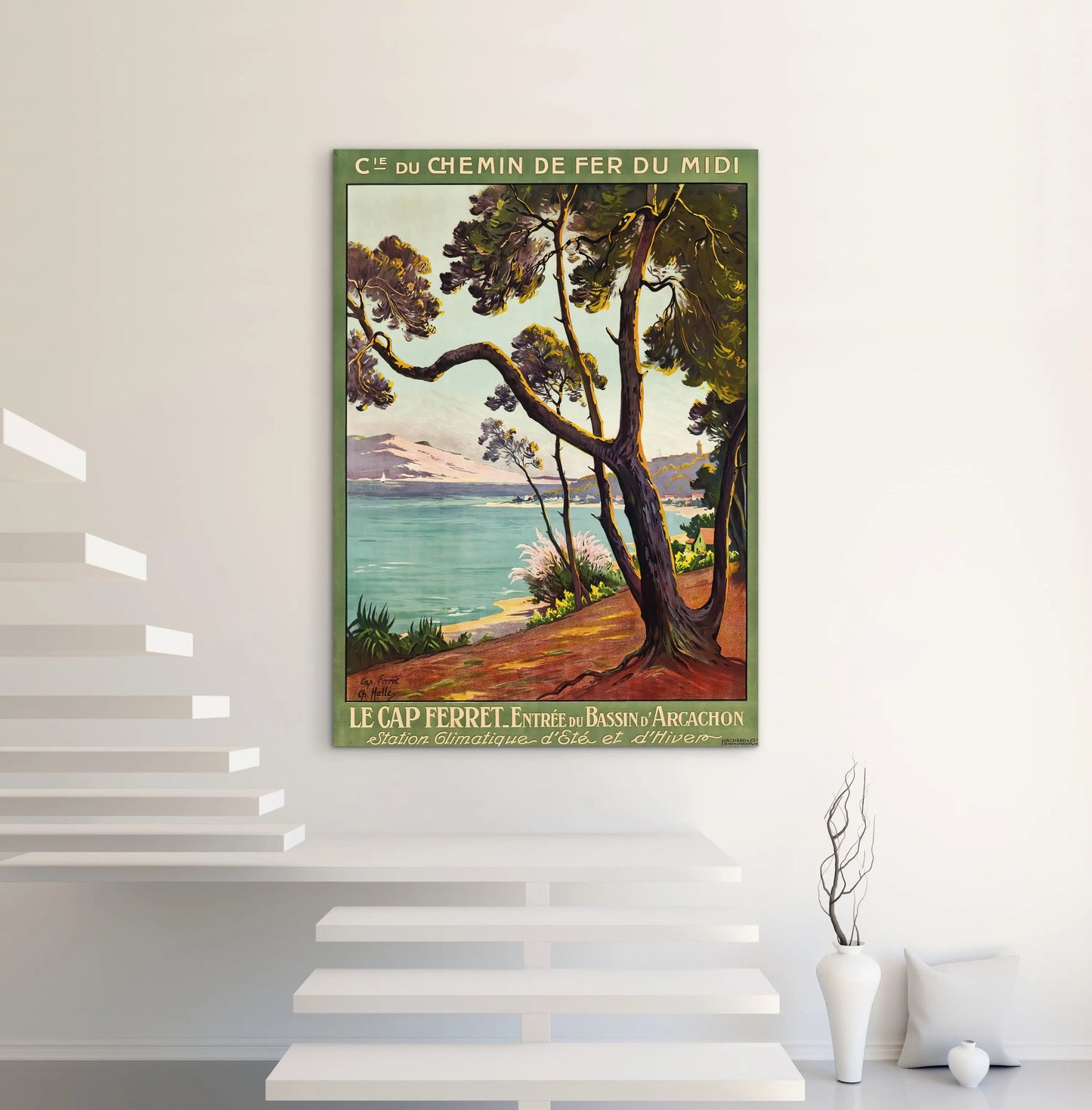 Affiche Le Cap ferret entrée du bassin d’Arcachon station climatique d’été et d’hiver affichevintagefrance