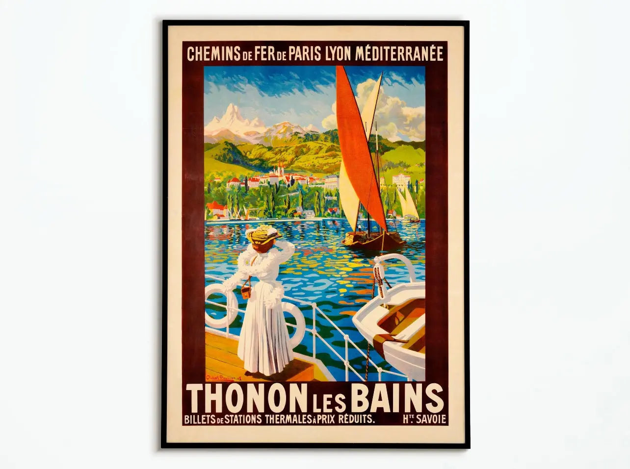 Affiche Vintage Thonon Les Bains affichevintagefrance