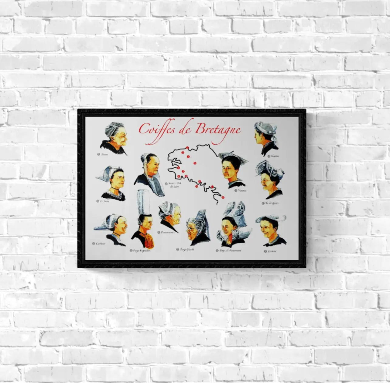 Affiche Coiffes de Bretagne affichevintagefrance