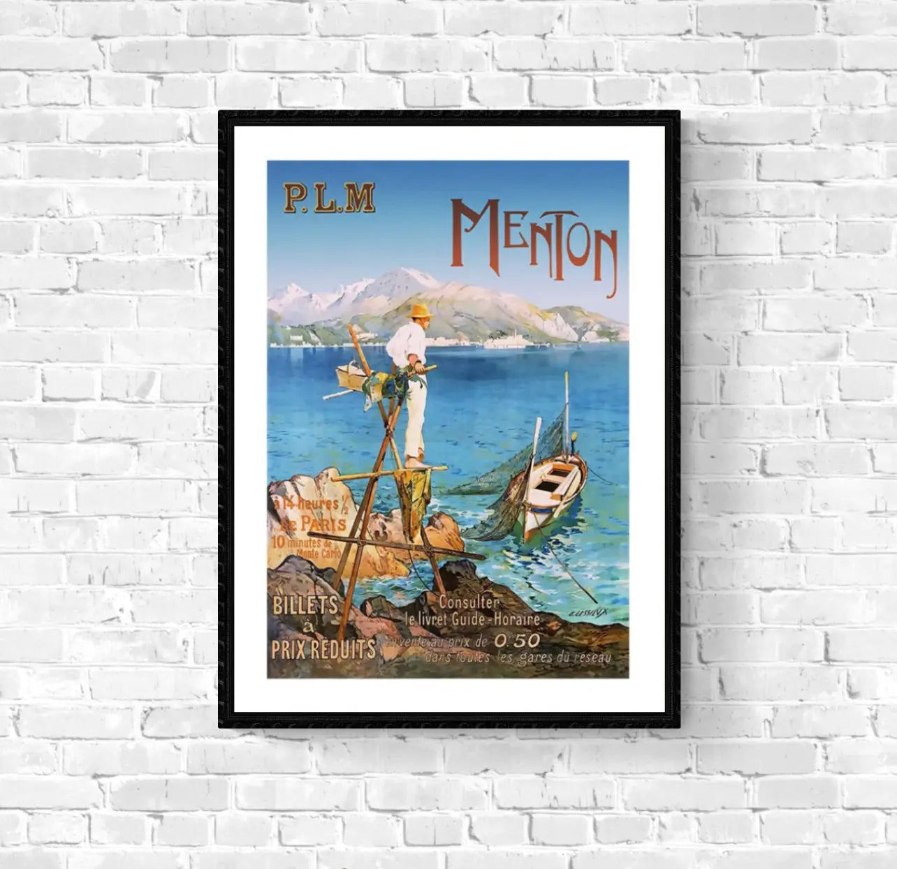 Affiche Menton PLM affichevintagefrance