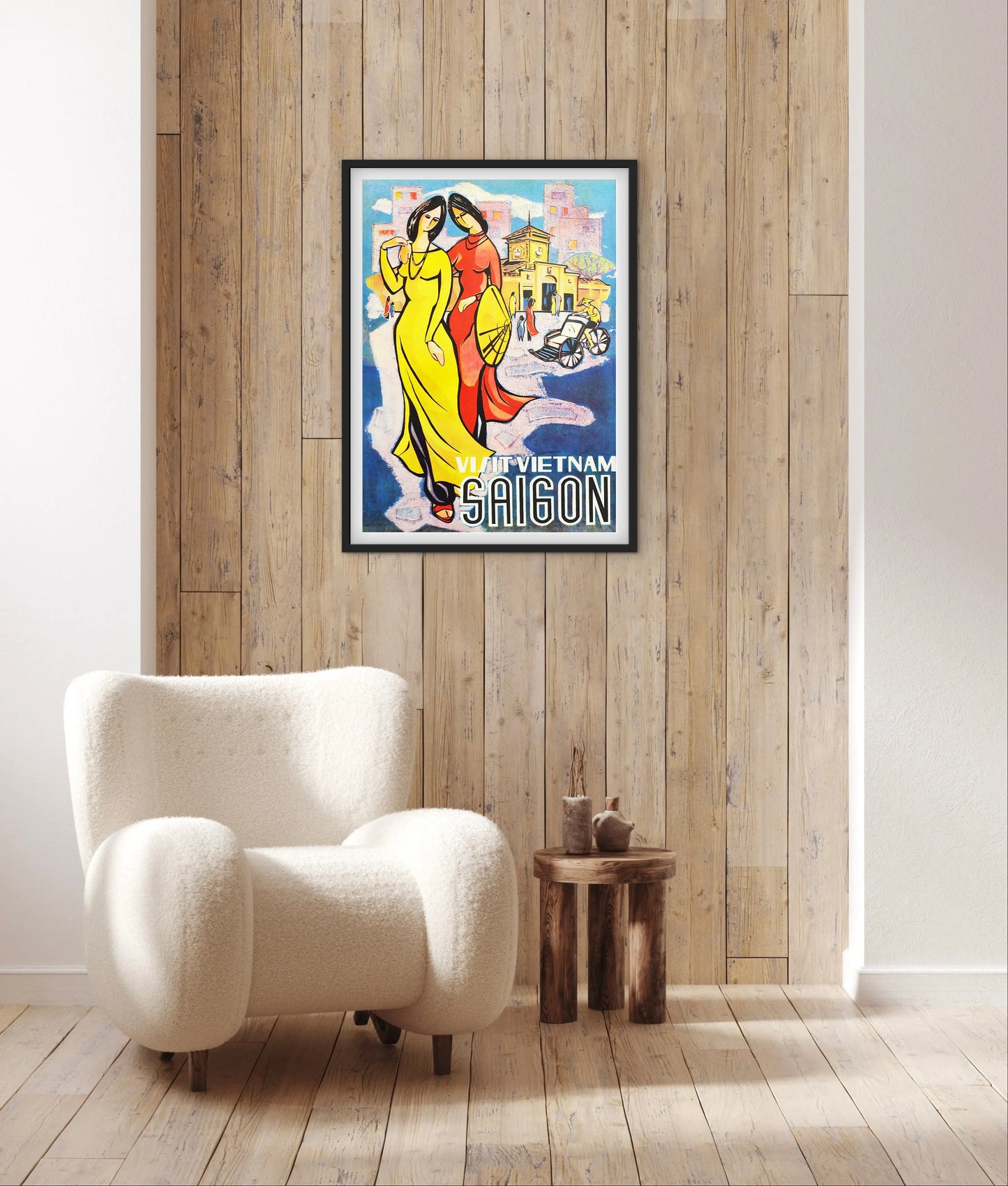 Affiche visit Vietnam Saigon affichevintagefrance