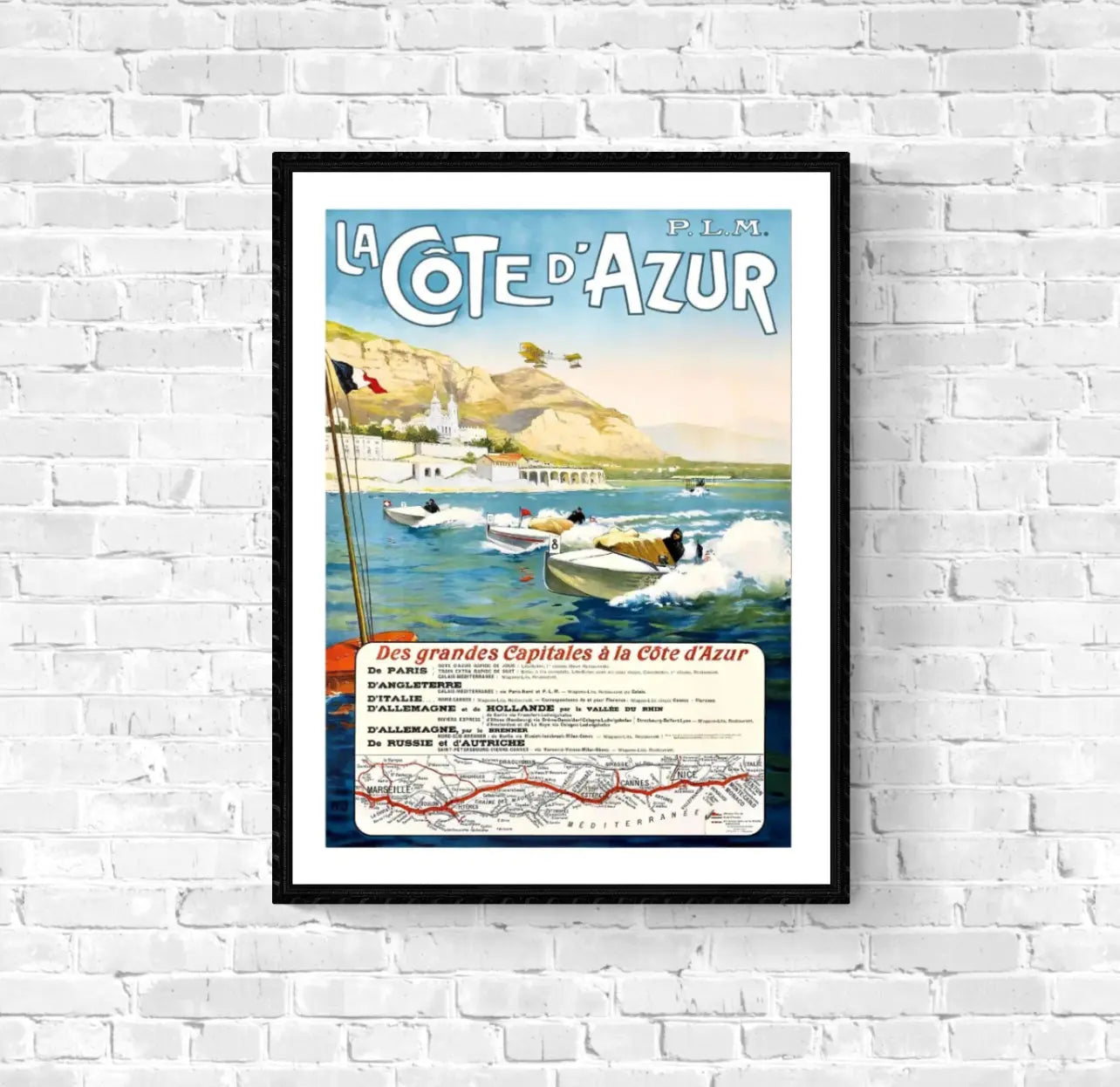 Affiche Côte d’Azur PLM affichevintagefrance