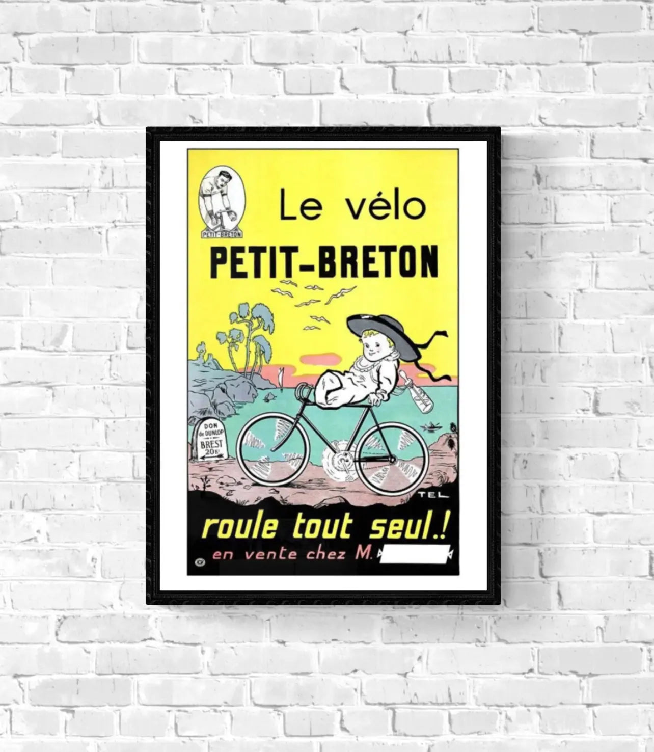 Affiche le petit vélo Breton affichevintagefrance