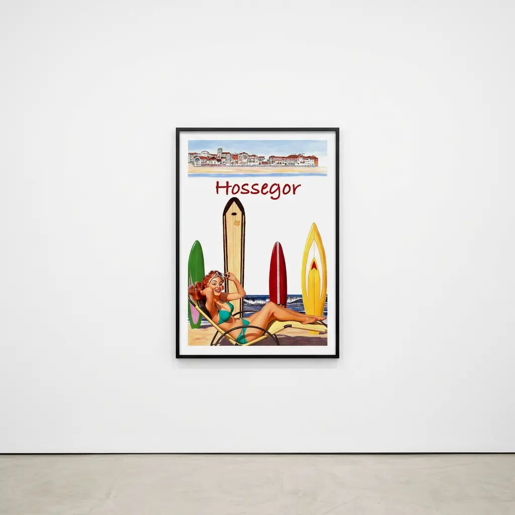 Affiche Hossegor Landes affichevintagefrance