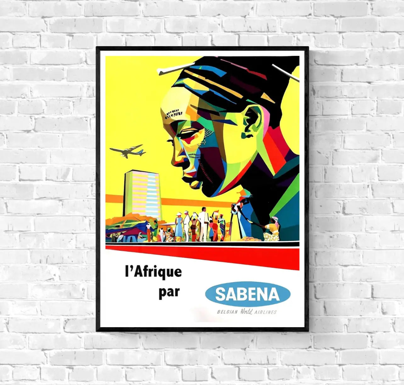 Affiche Afrique par Sabena affichevintagefrance