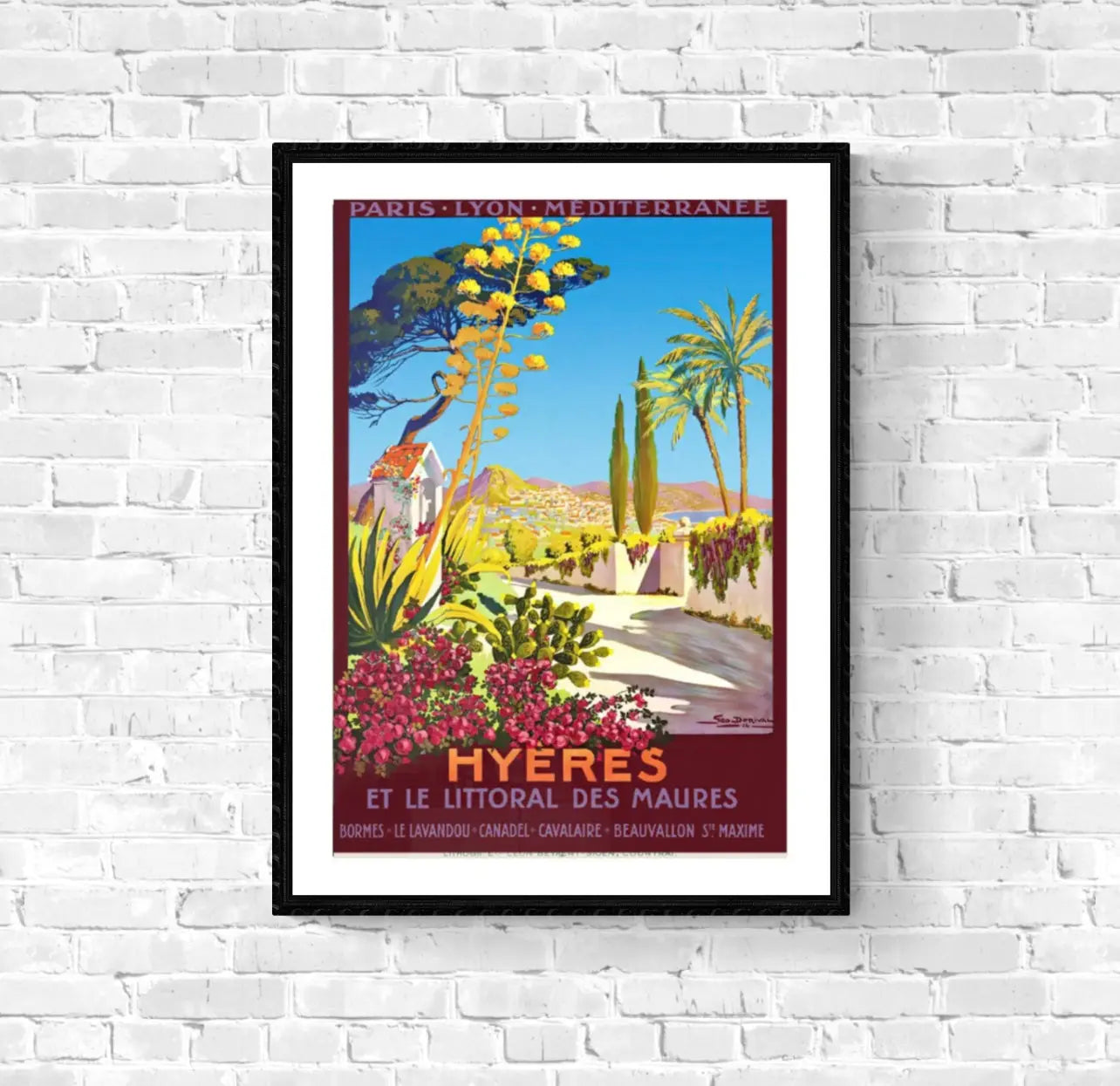 Affiche Hyères PLM affichevintagefrance
