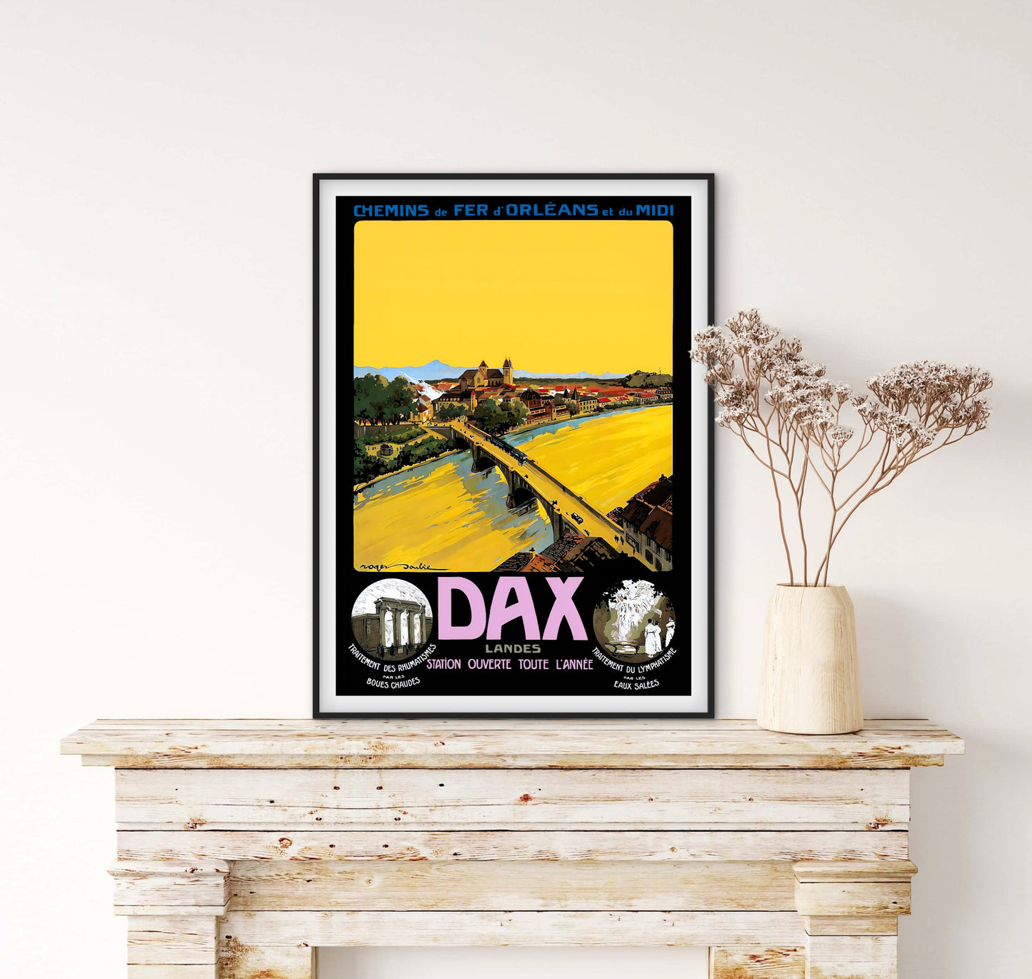 Affiche Dax Landes « chemins de fer d’Orléans » affichevintagefrance