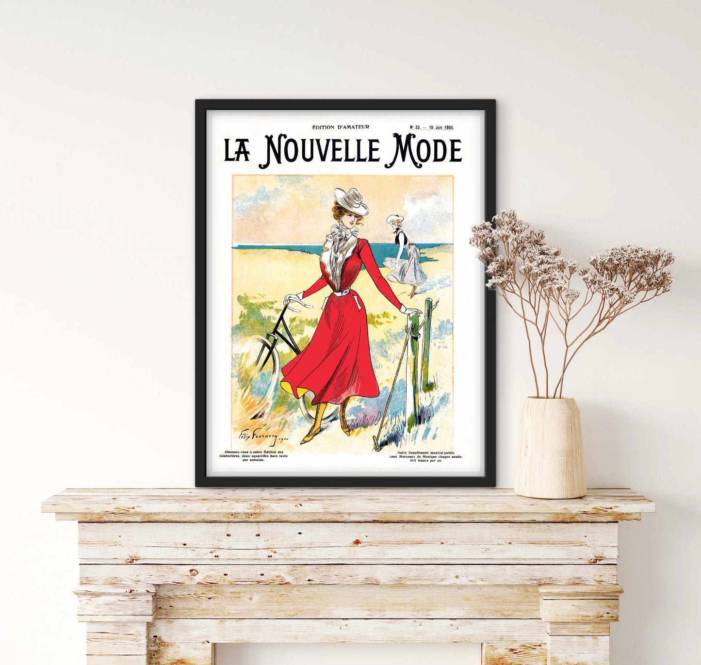 Affiche La nouvelle mode femme vintage affichevintagefrance