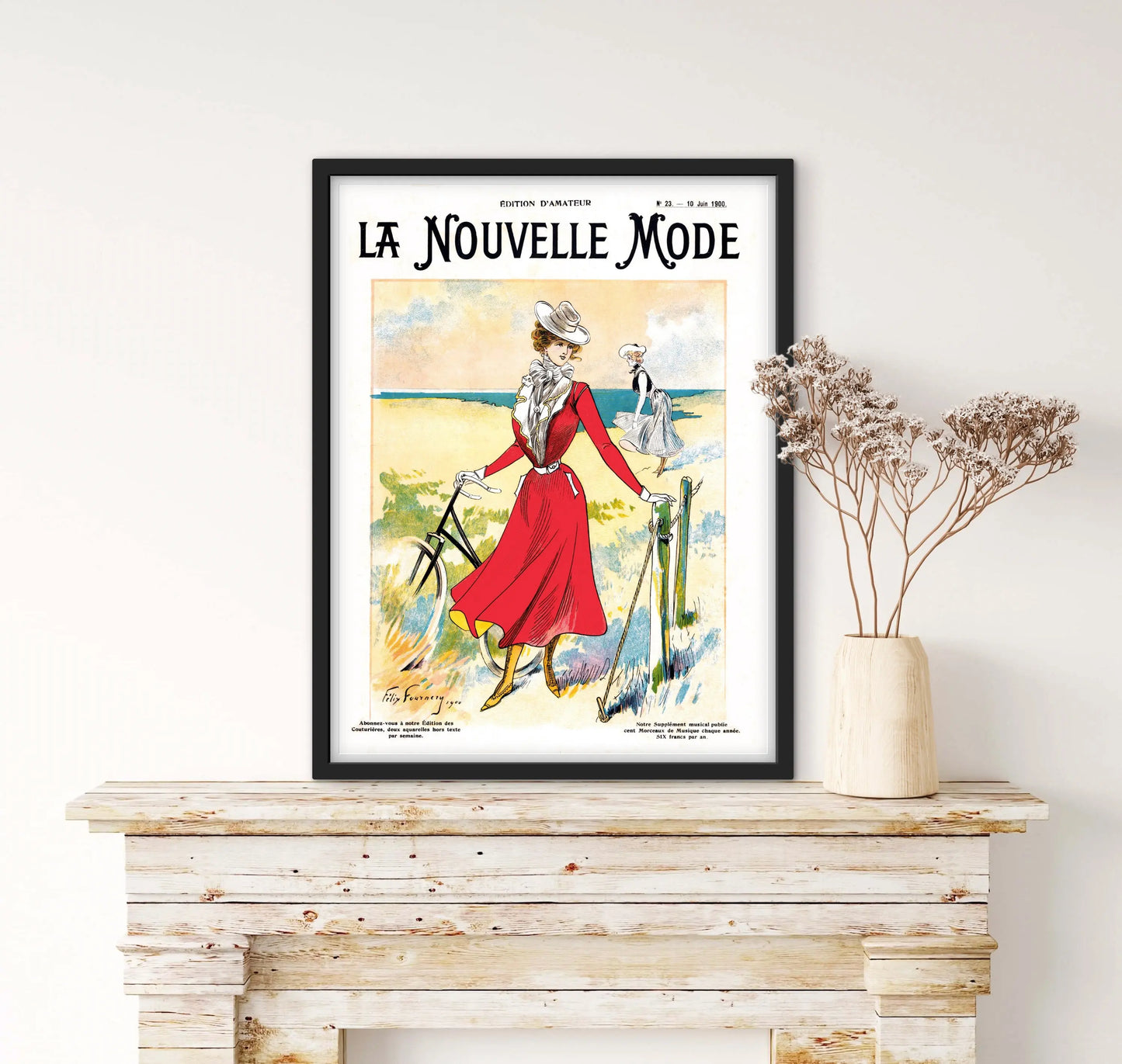 Affiche La nouvelle mode femme vintage affichevintagefrance