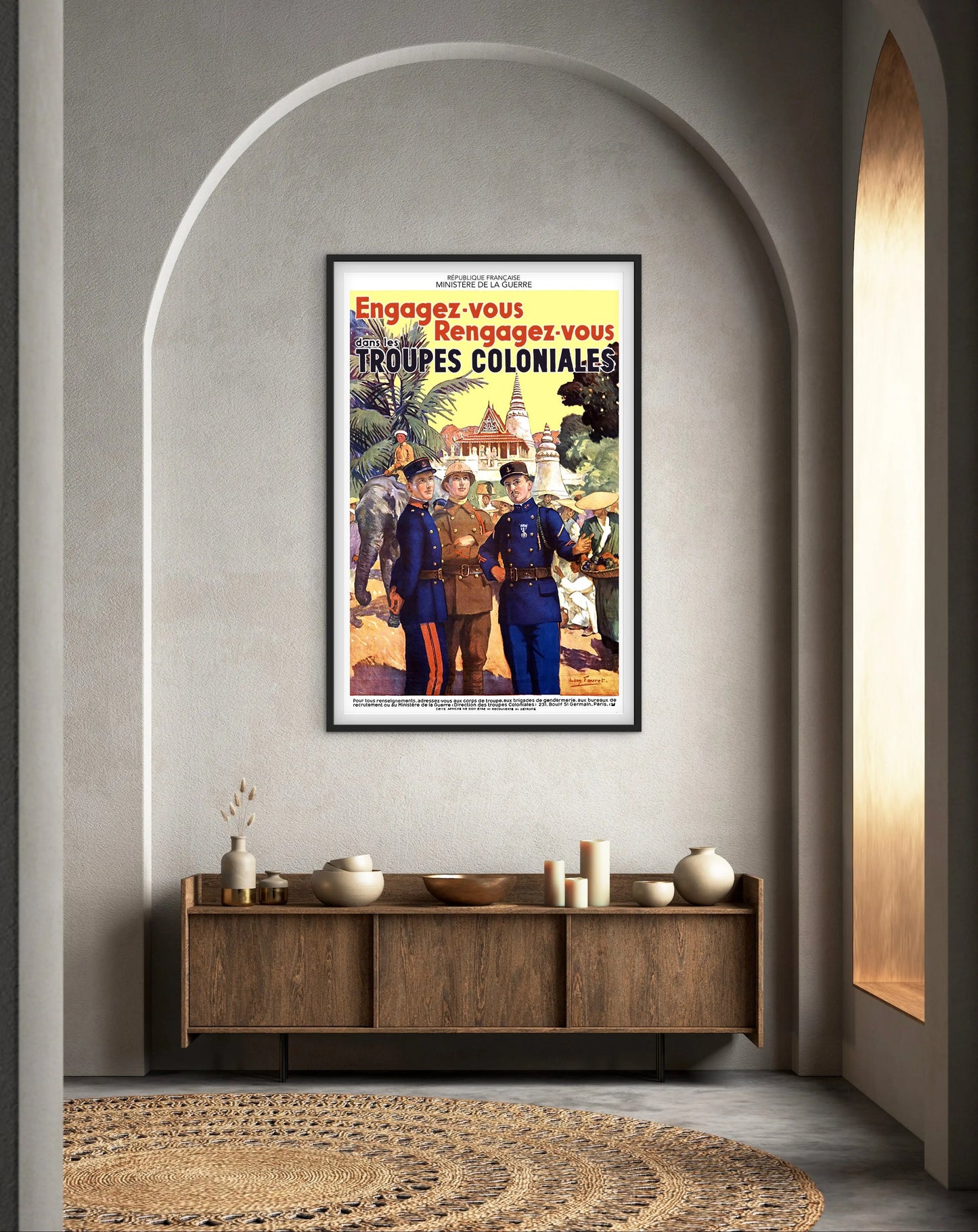 Affiche Engagez vous dans les troupes coloniales affichevintagefrance