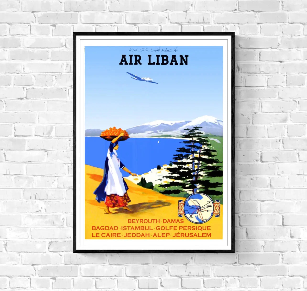 Affiche Air Liban affichevintagefrance