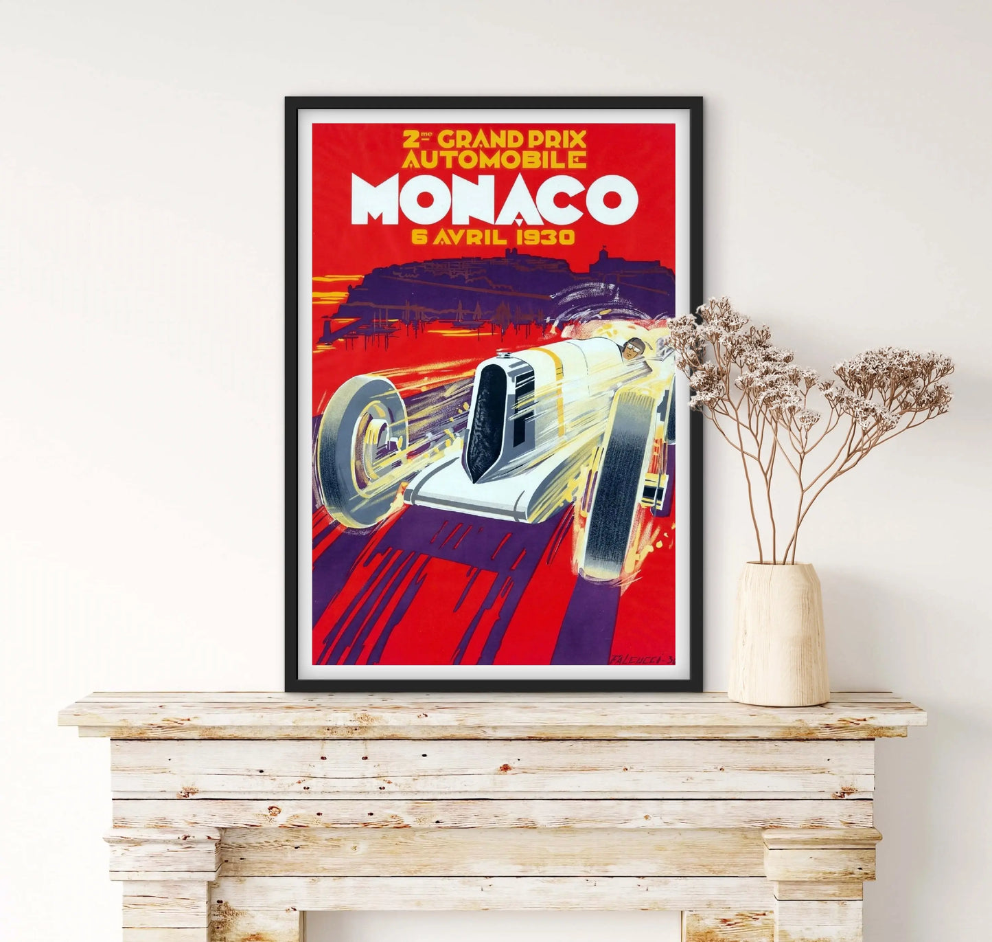 Affiche du Grand Prix de Monaco 1930 affichevintagefrance