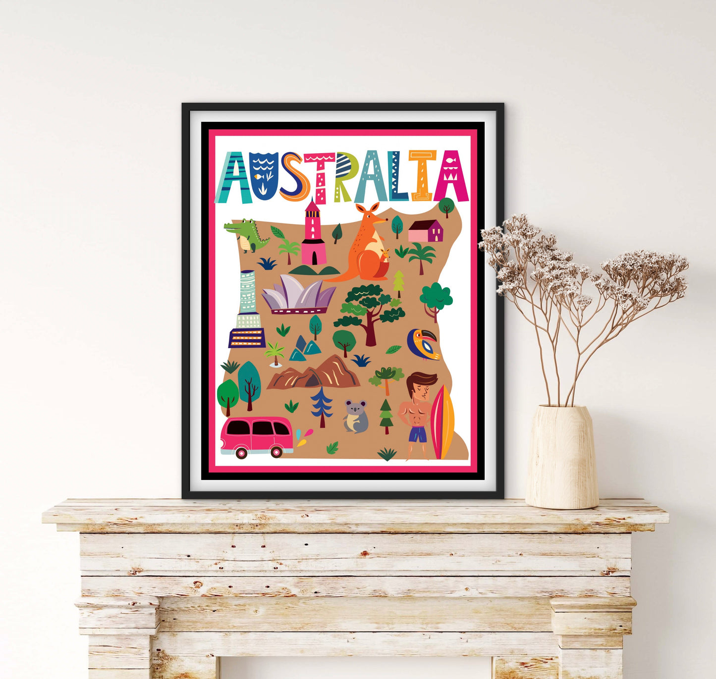 Affiche Australie moderne affichevintagefrance