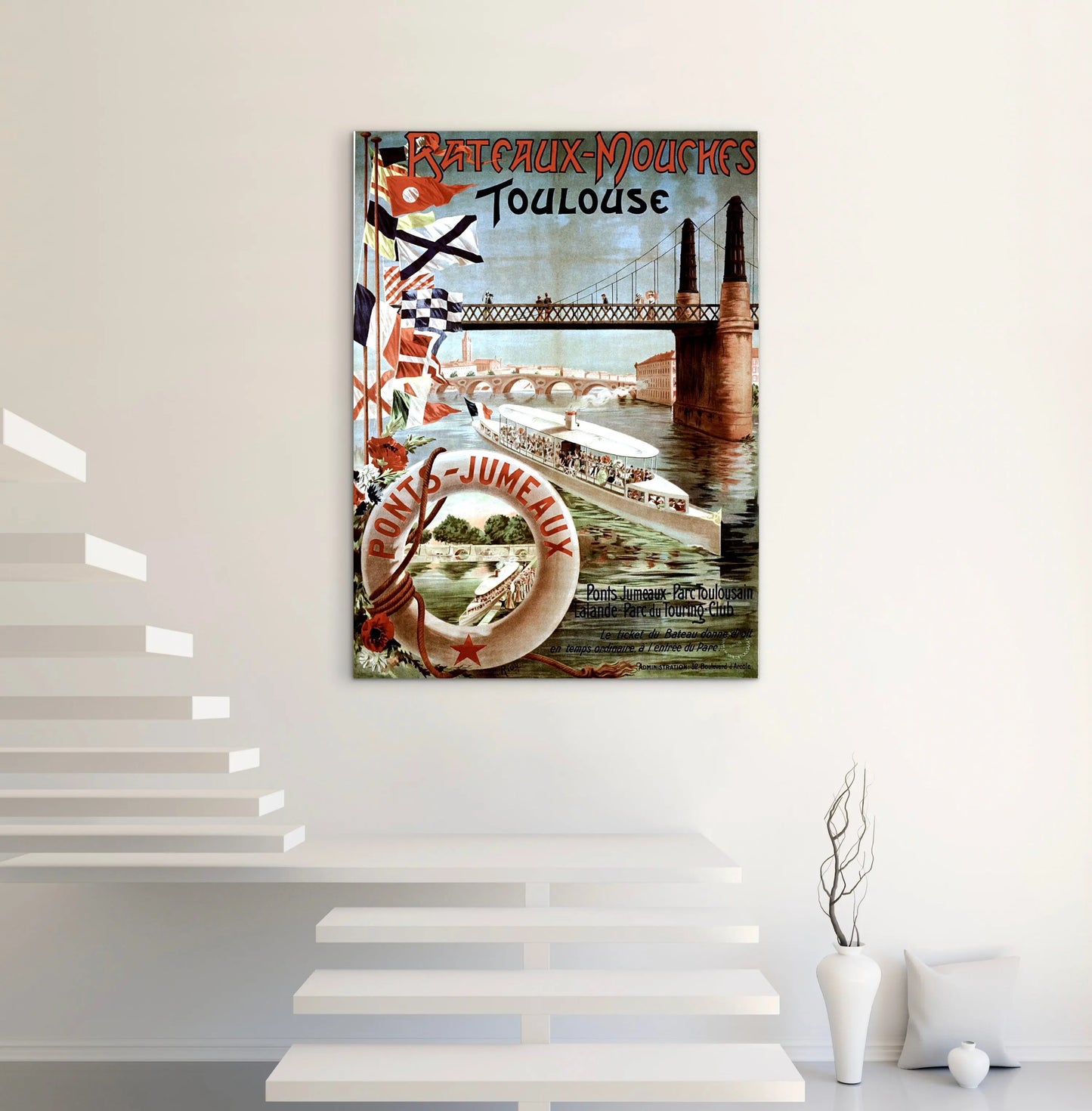 Affiche Toulouse bateaux mouches affichevintagefrance