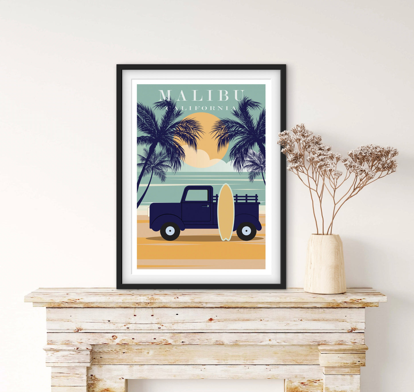 Affiche Malibu Californie affichevintagefrance