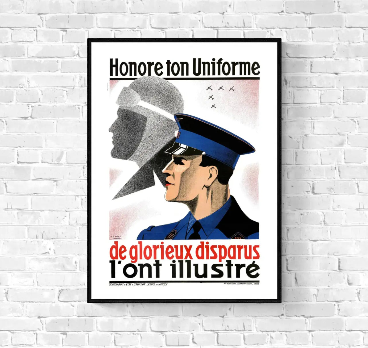 Affiche Honore ton Uniforme de Glorieux disparus affichevintagefrance