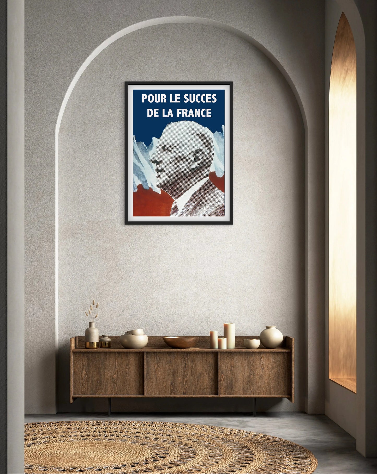 Affiche Général Charles de Gaulle « Pour le succès de la France » affichevintagefrance
