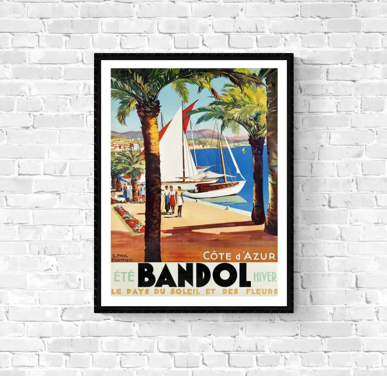 Affiche Bandol Côte d’Azur affichevintagefrance