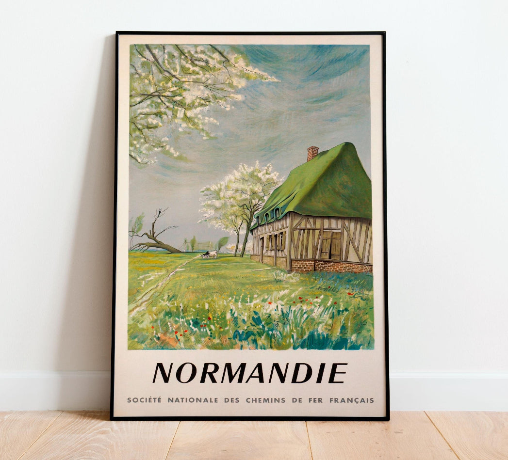 Affiche Normandie SNCF affichevintagefrance