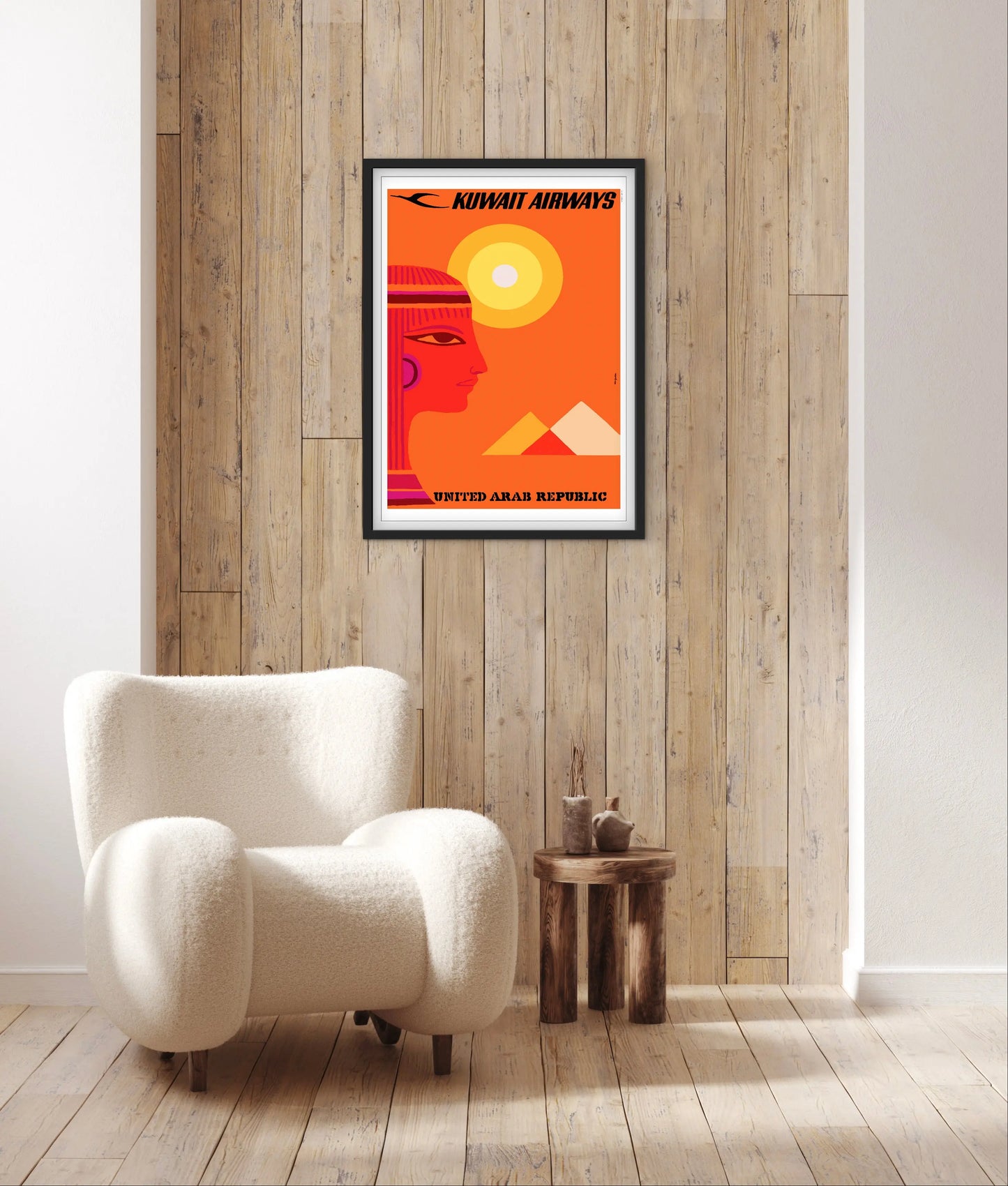 Affiche Kuwait Airways United Arab Republic affichevintagefrance
