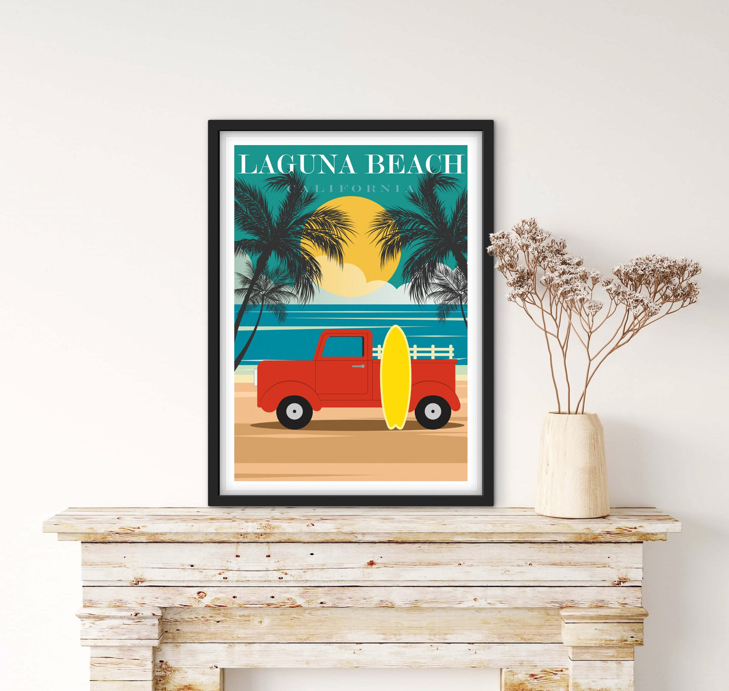 Affiche California Plage affichevintagefrance