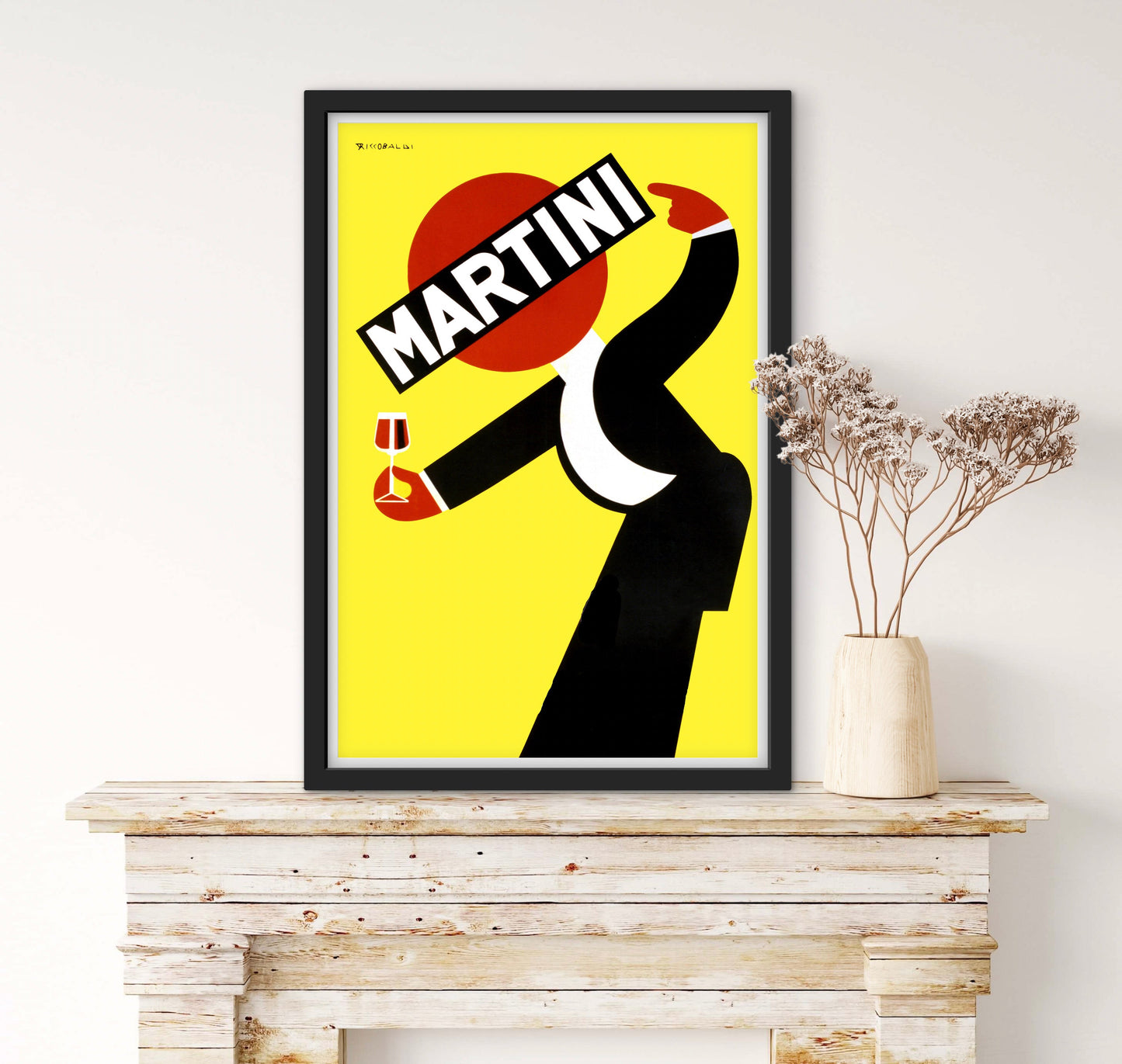 Affiche Martini apéritif affiche publicitaire minimaliste martini alcool affichevintagefrance
