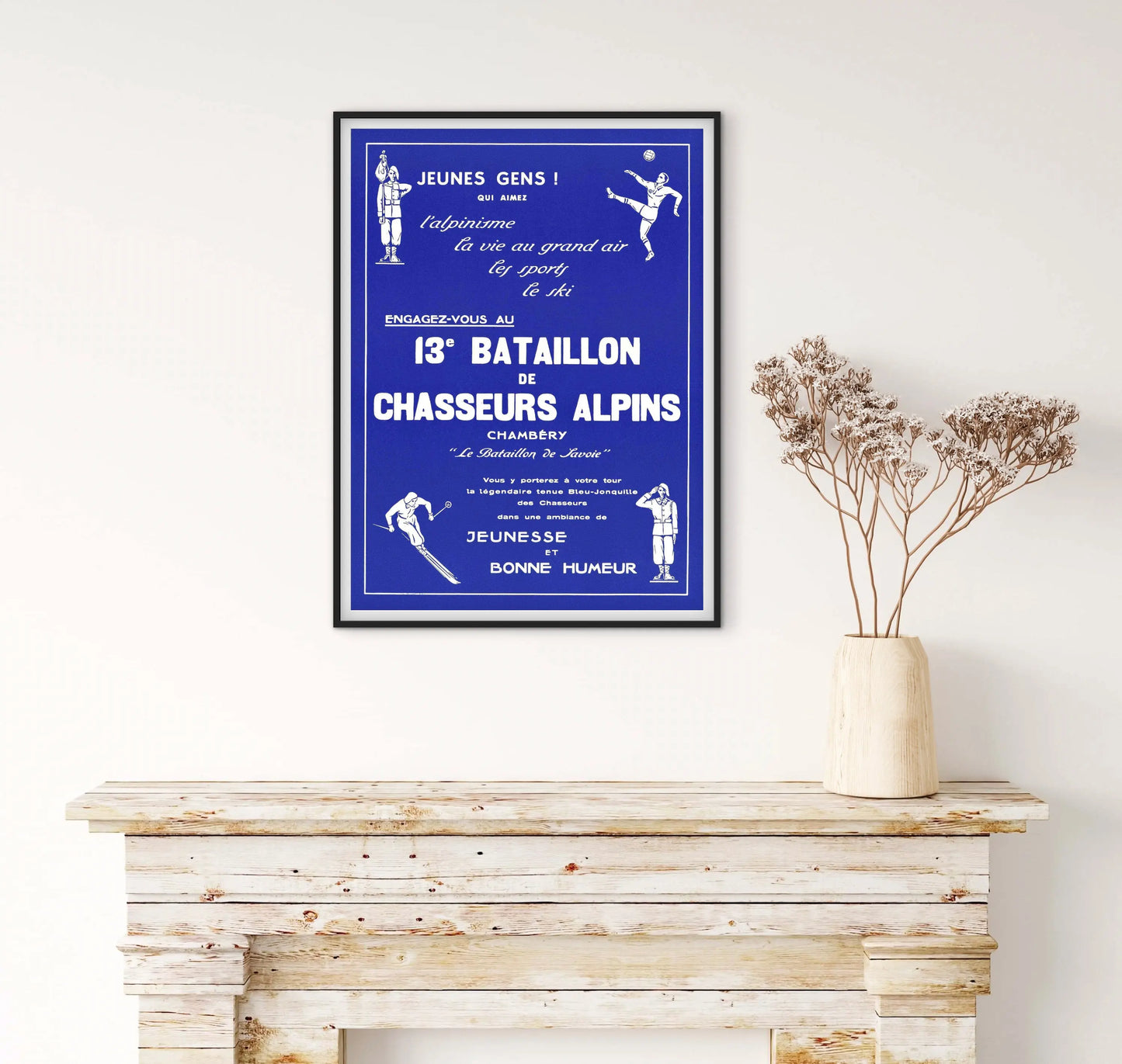 Affiche 13e Bataillon Chasseurs Alpins affichevintagefrance