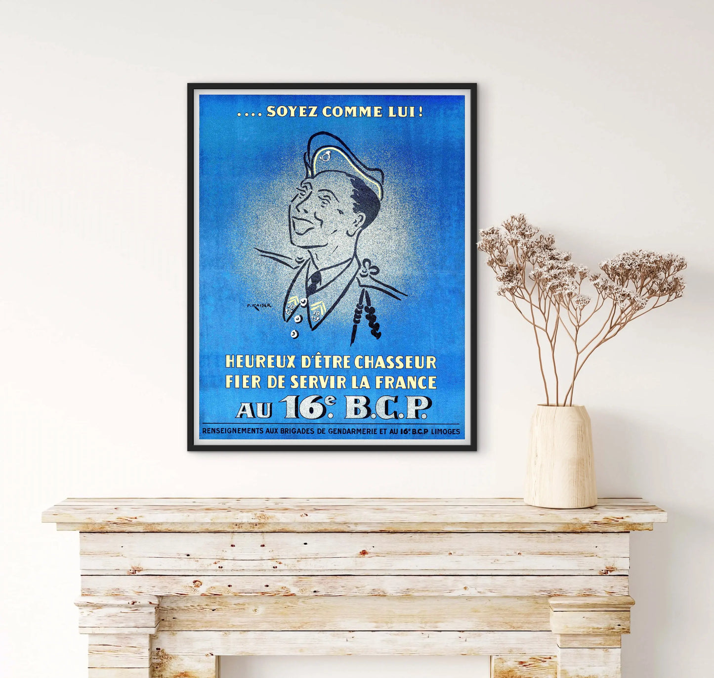 Affiche 16e bataillon de chasseurs à pied BCP affichevintagefrance