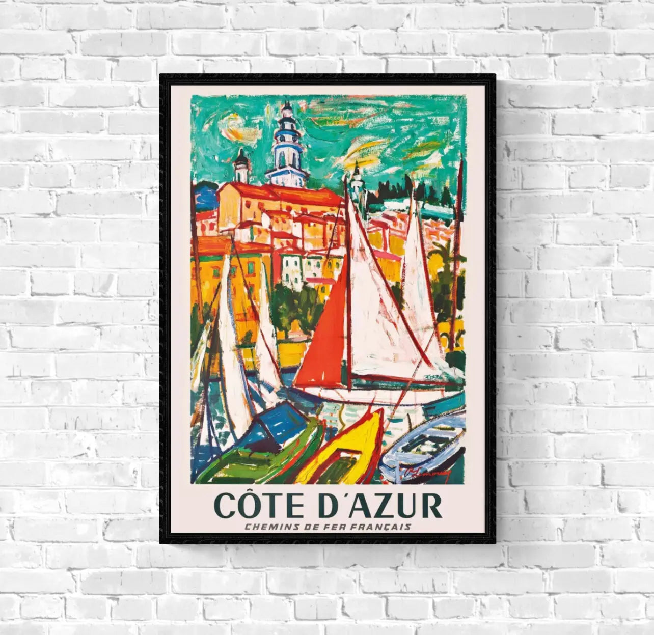Affiche Côte d’Azur affichevintagefrance