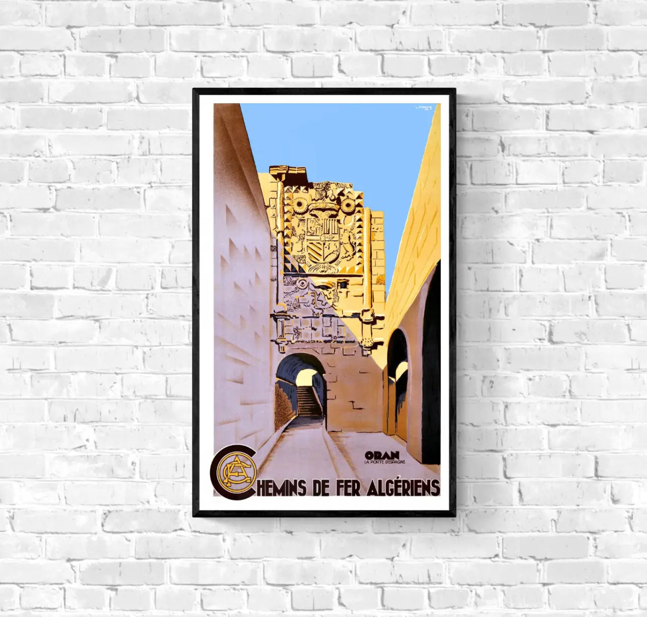 Affiche Chemins de fer Algérien affichevintagefrance