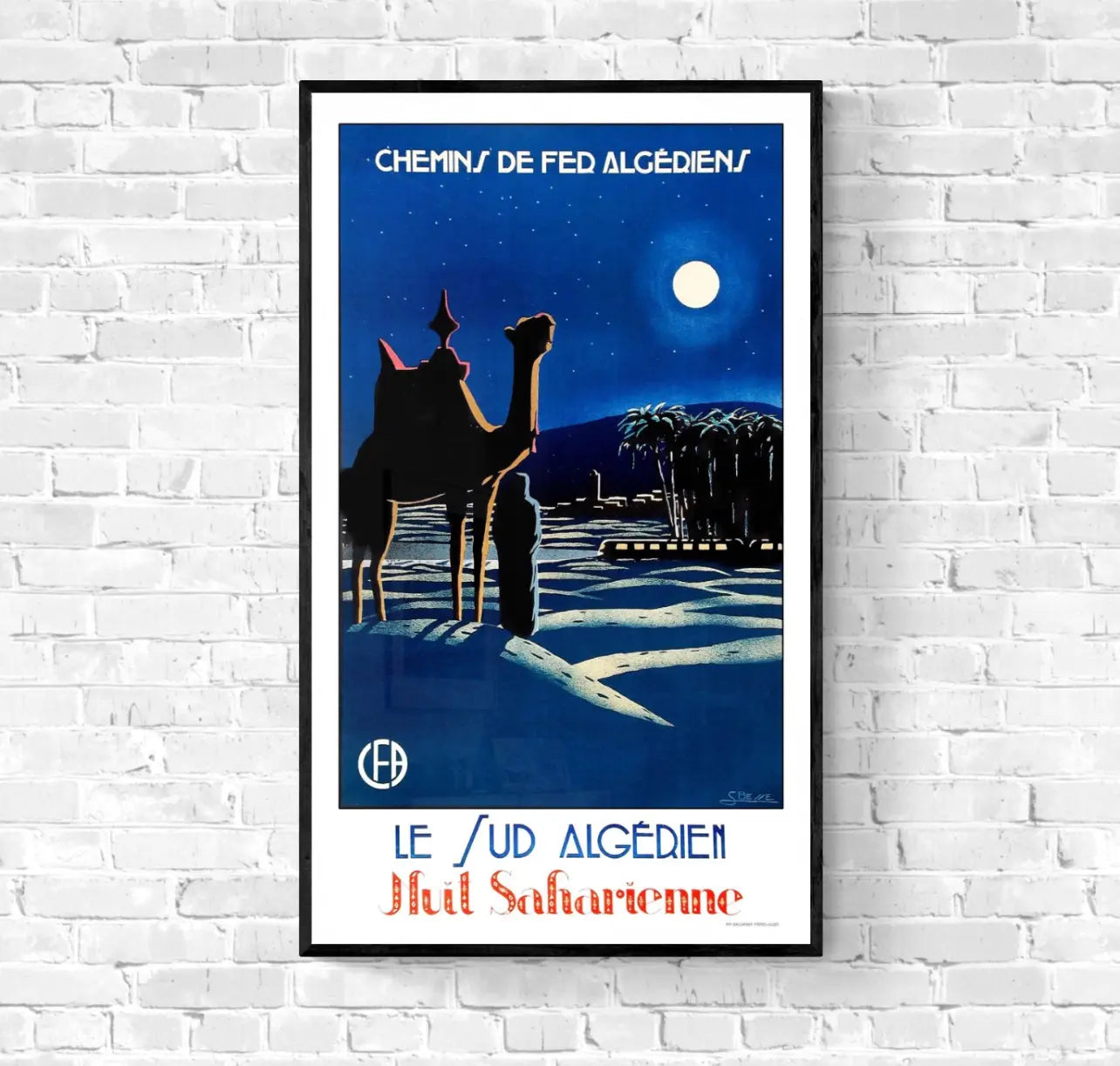 Affiche Le sud Algérien affichevintagefrance